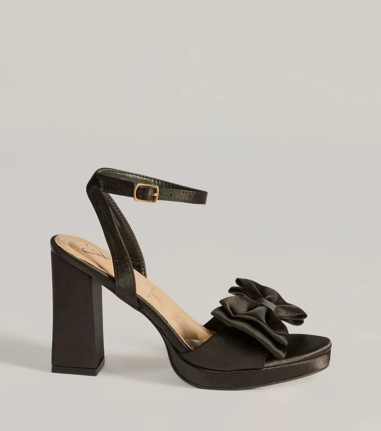 Windsor Sandals | Heels*Icon Era Satin Bow Strap Platform Heels