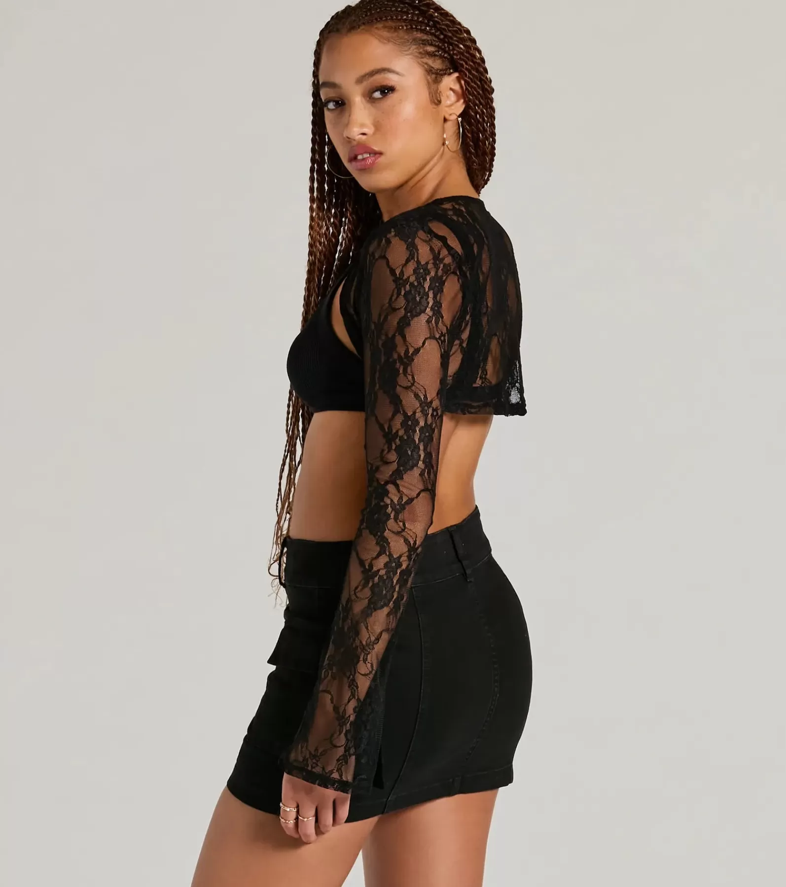 Windsor Scarves & Wraps | Boleros*In The Mood Long Sleeve Lace Bolero
