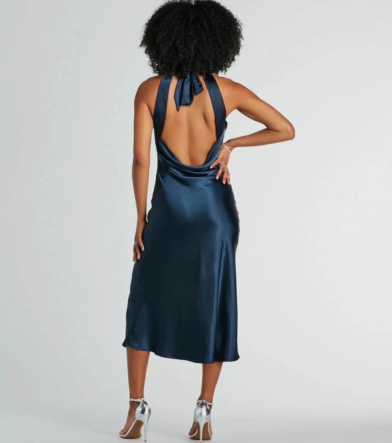 Windsor Rehearsal | Bridal Shower*Ingrid Formal Satin Halter Dress