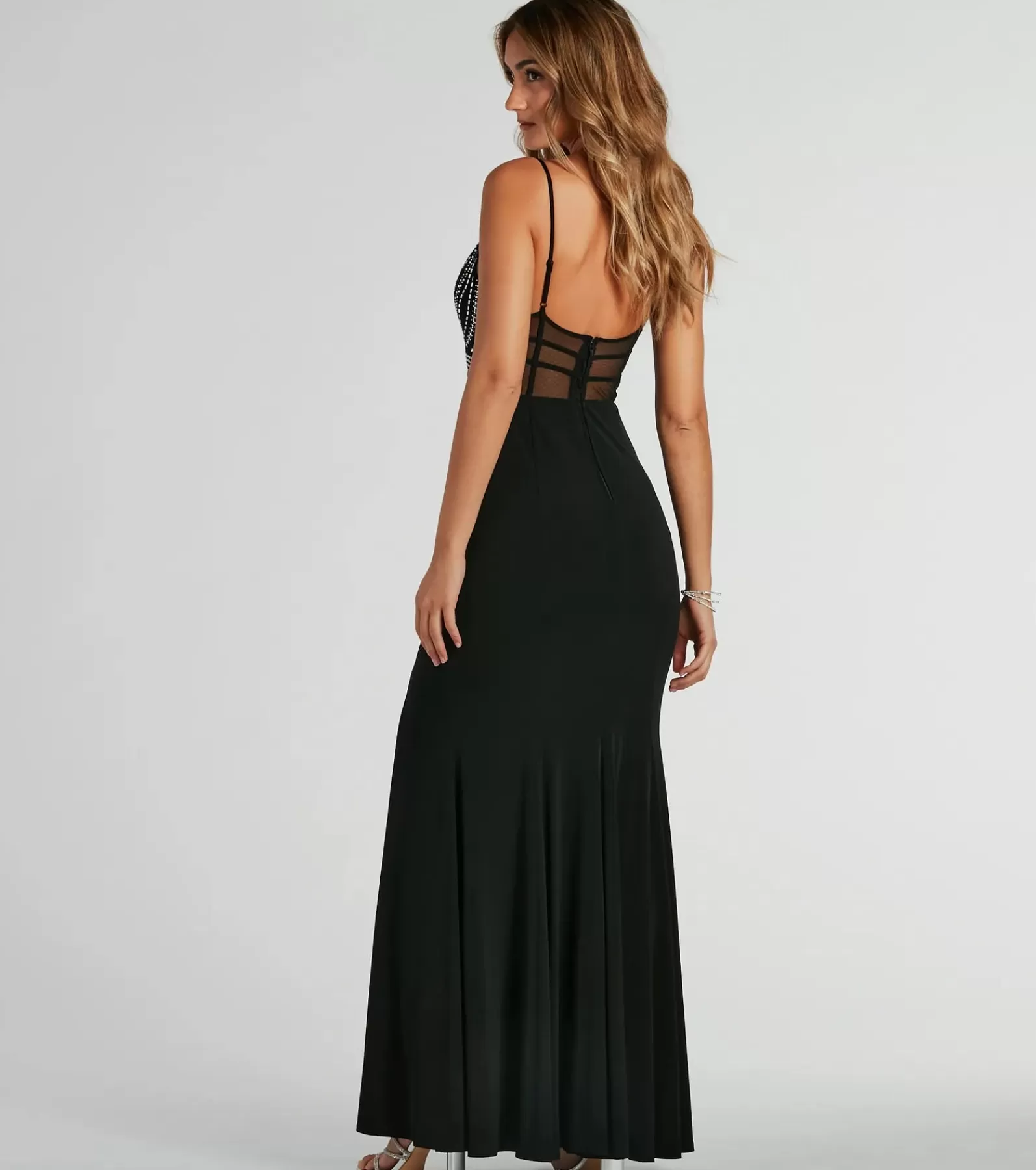 Windsor Long Dresses | Formal Dresses*Josephine V-Neck Rhinestone Mermaid Formal Dress