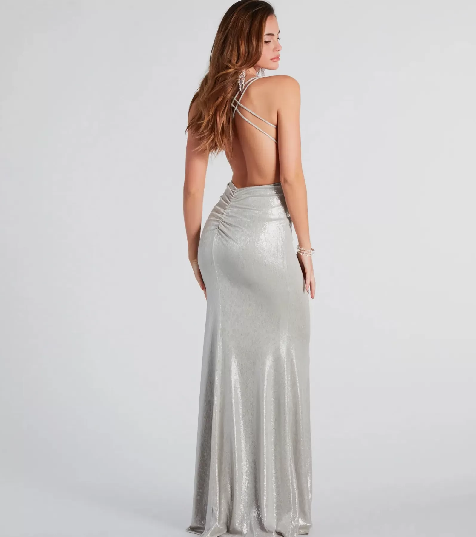 Windsor Nye Outfits | Nye Dresses*Kate Formal Metallic Open Back Mermaid Dress