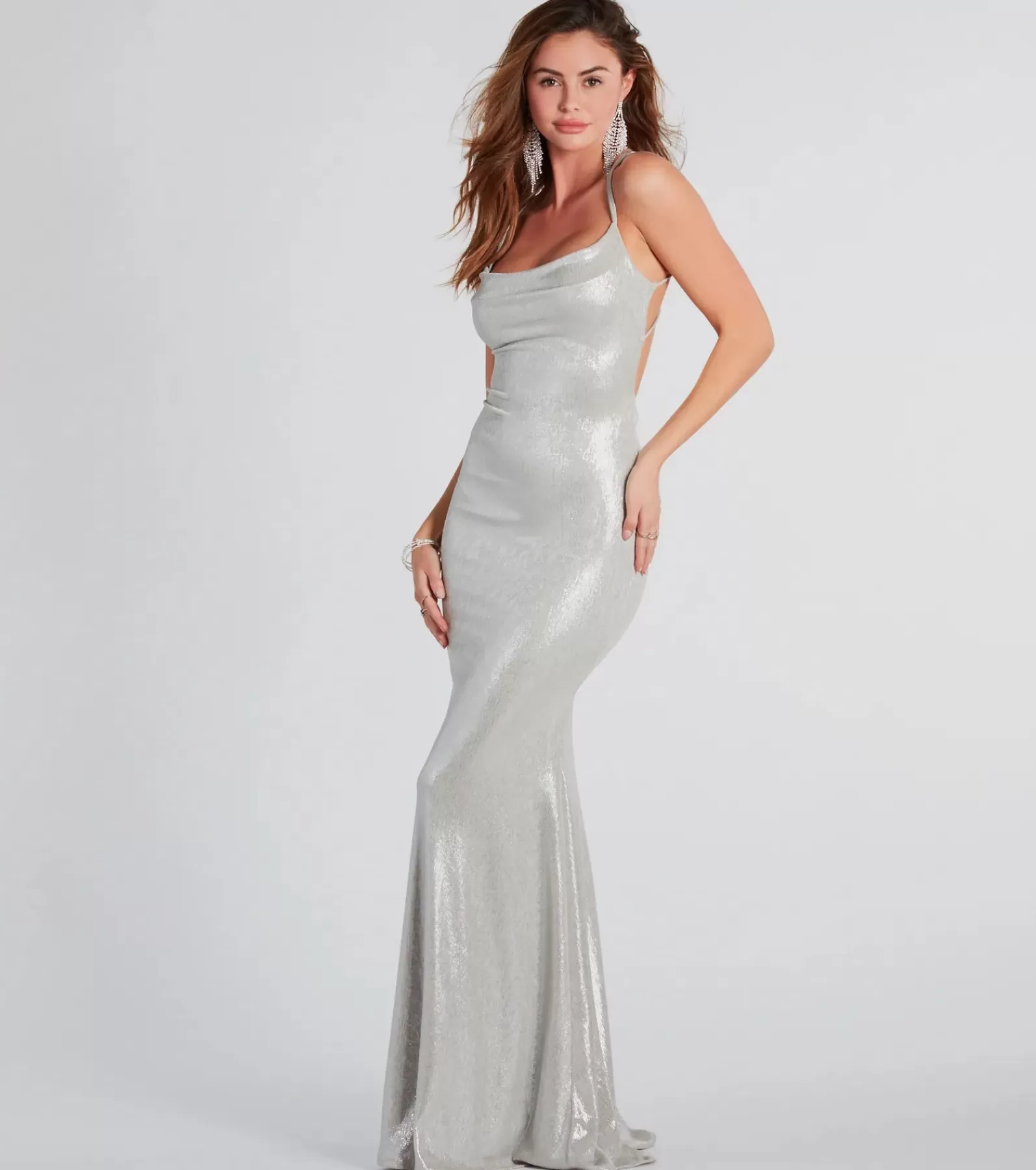 Windsor Nye Outfits | Nye Dresses*Kate Formal Metallic Open Back Mermaid Dress