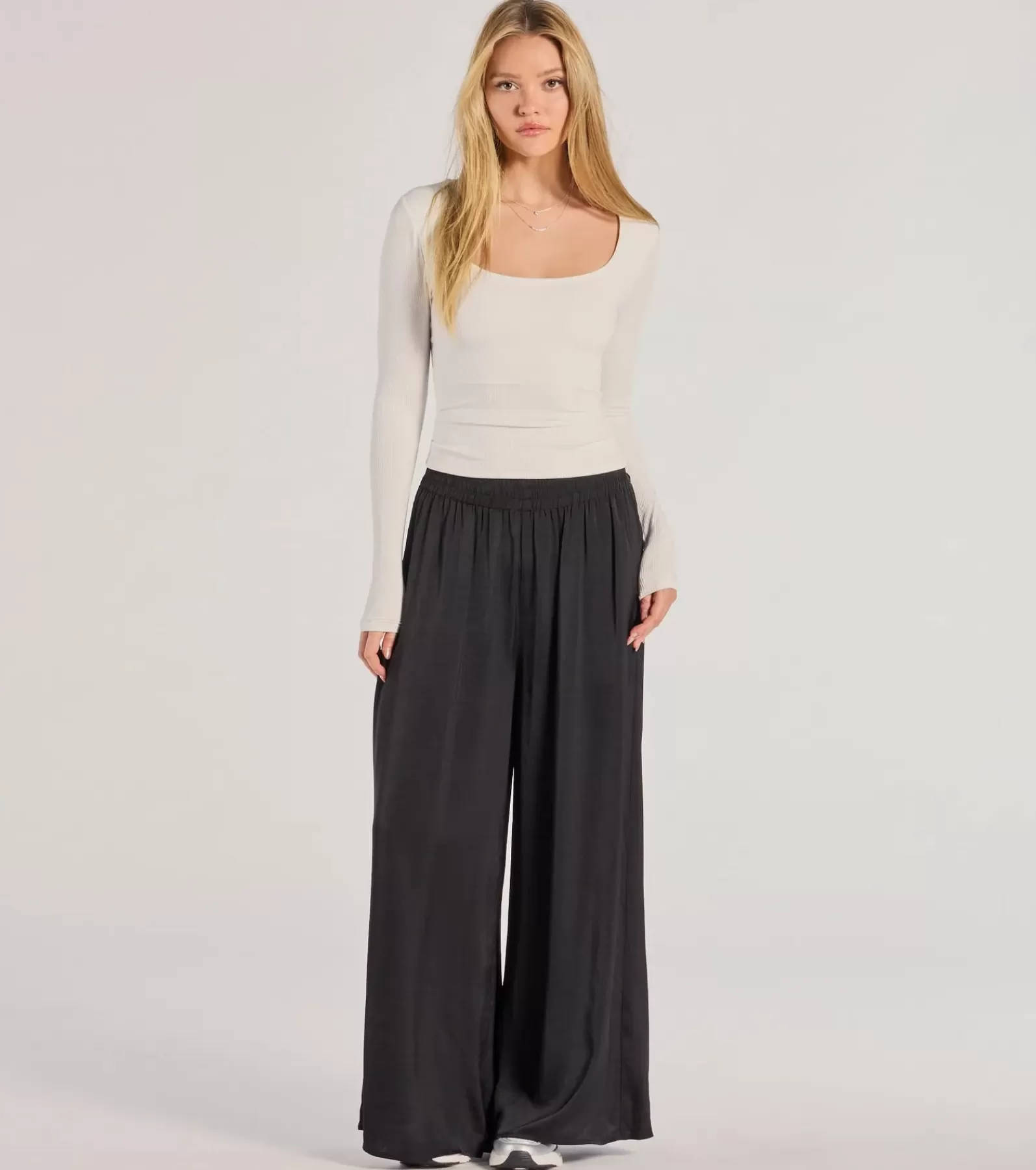 Windsor Black Pants | Flare Pants*Laidback Luxe Wide-Leg Palazzo Pants
