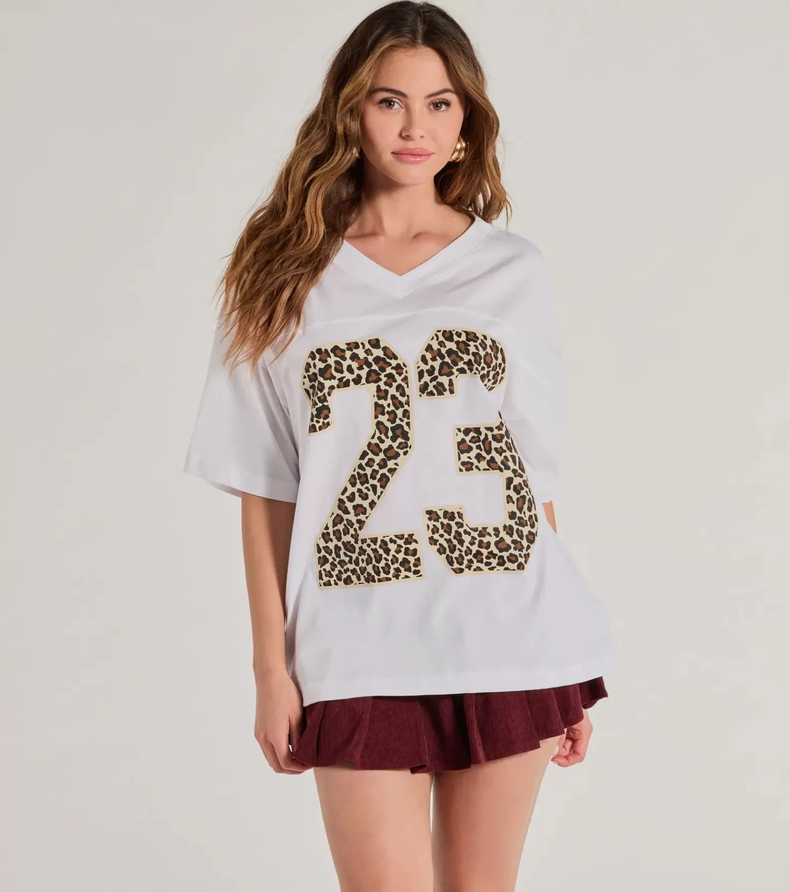Windsor Graphic Tees | Short Sleeve Tops*23 Leopard Print Oversized Graphic Tee