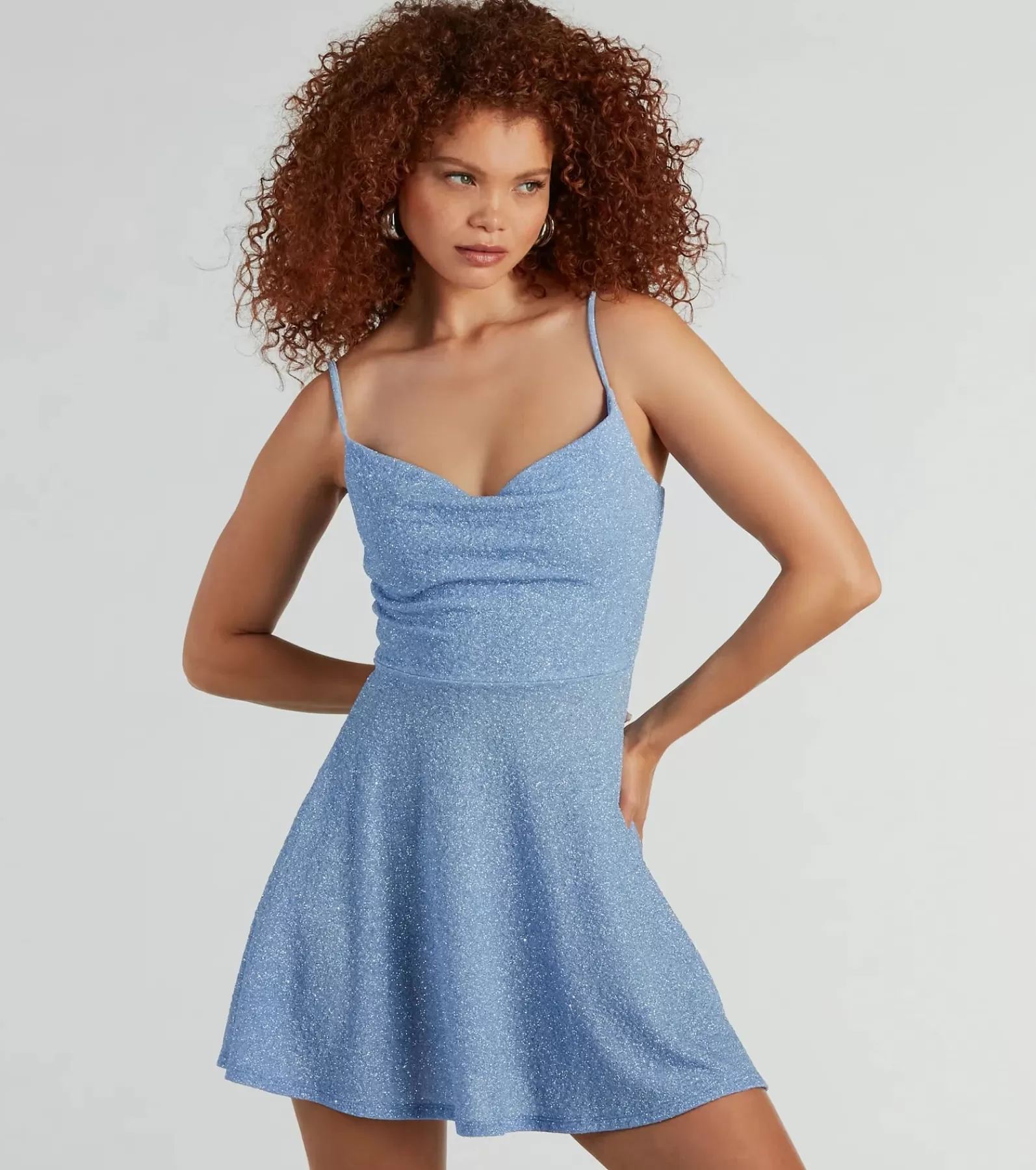 Windsor Skater Dresses*Let It Glow Glitter Rhinestone Skater Dress