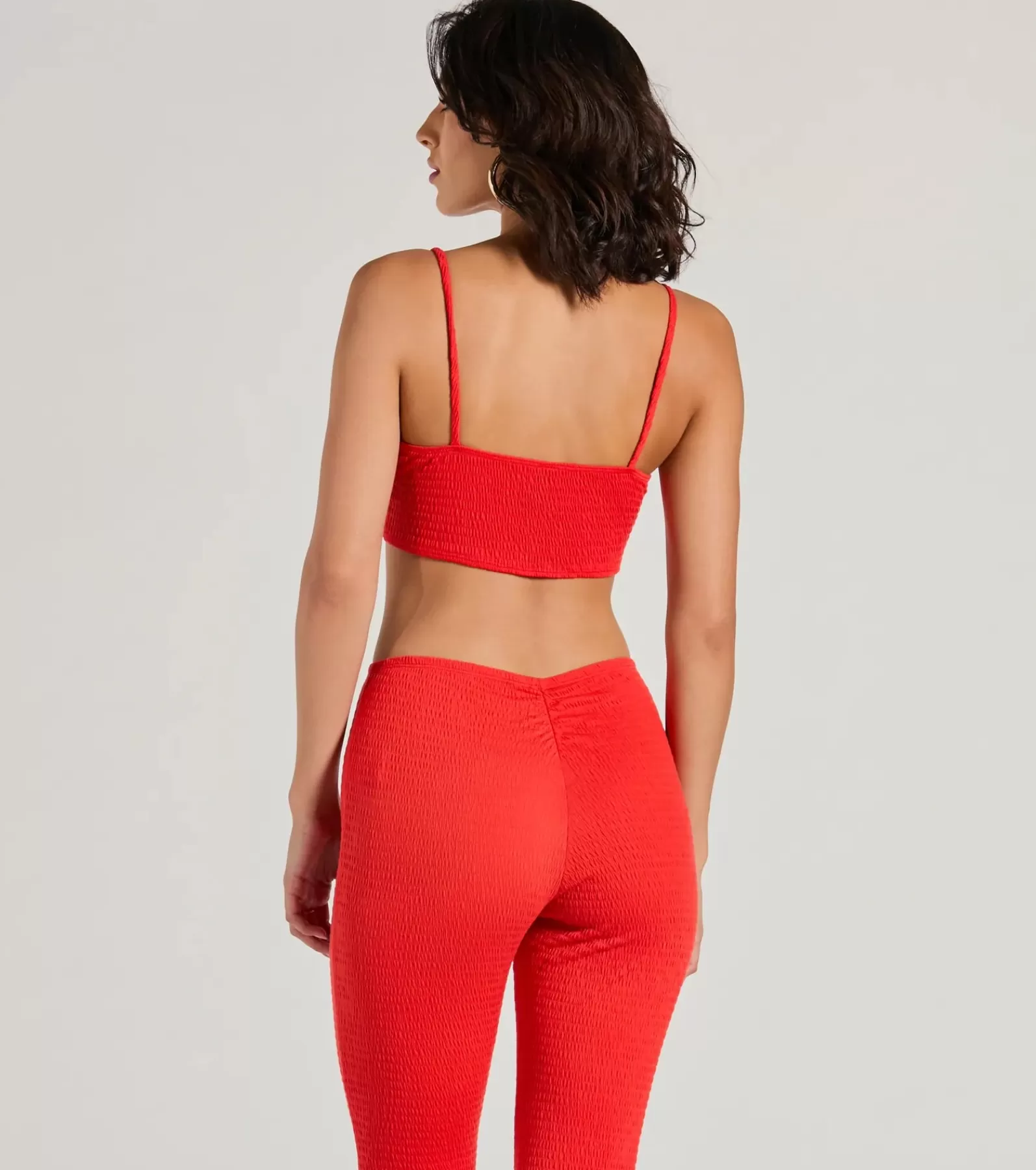 Windsor All Matching Sets | Tie Front Tops*Looking Good Sweetheart Tie Front Crop Top