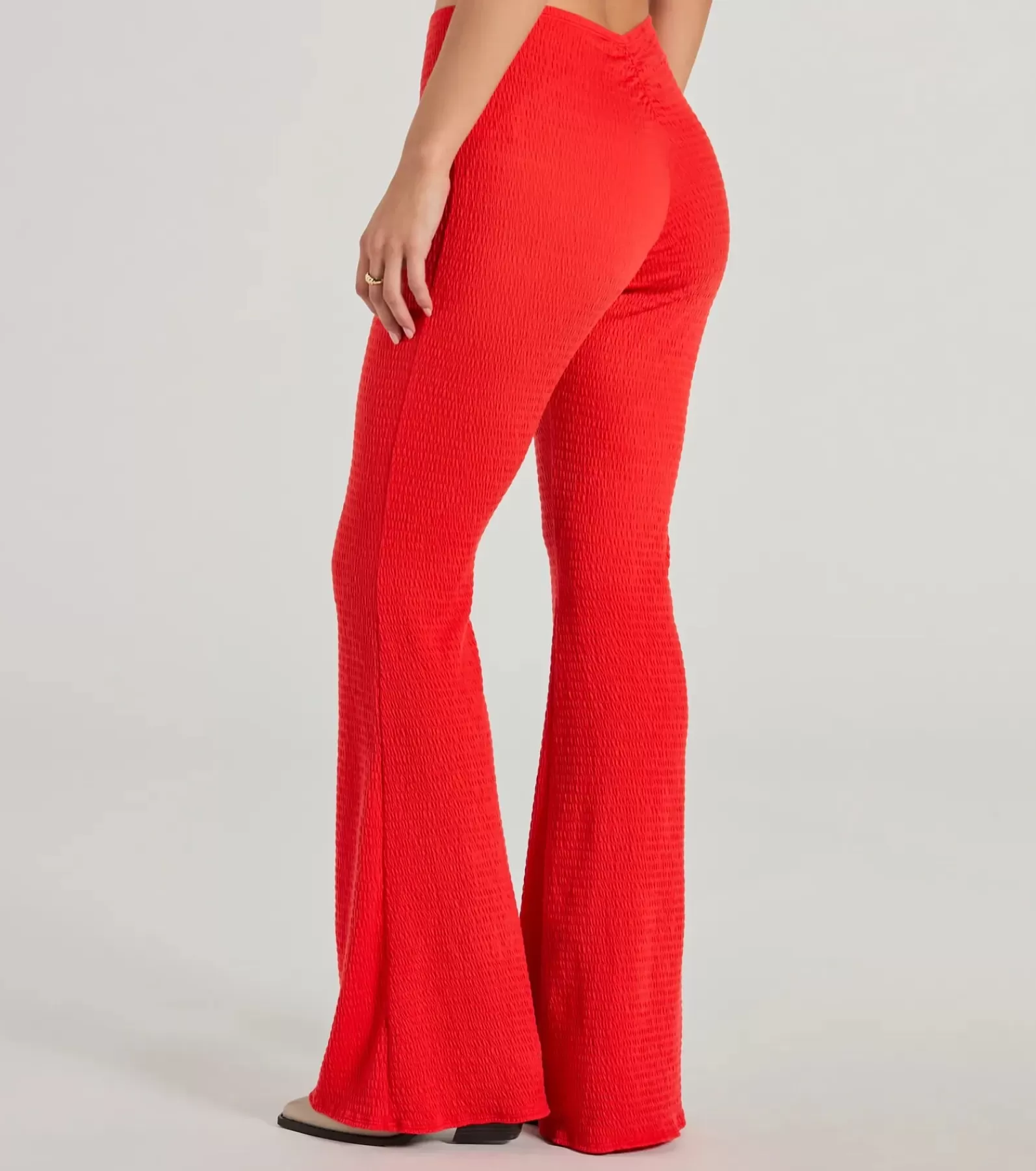 Windsor All Matching Sets | Flare Pants*Looking Good V-Waist Smocked Flare Pants