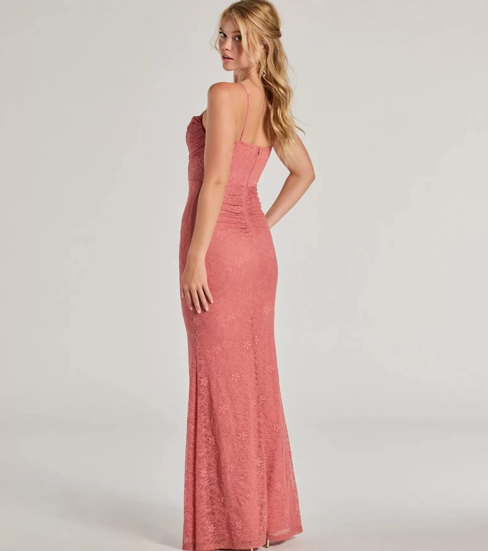 Windsor Wedding Outfits | Black Bridesmaid Dresses*Lylah Lace Cowl Neck Mermaid Dress