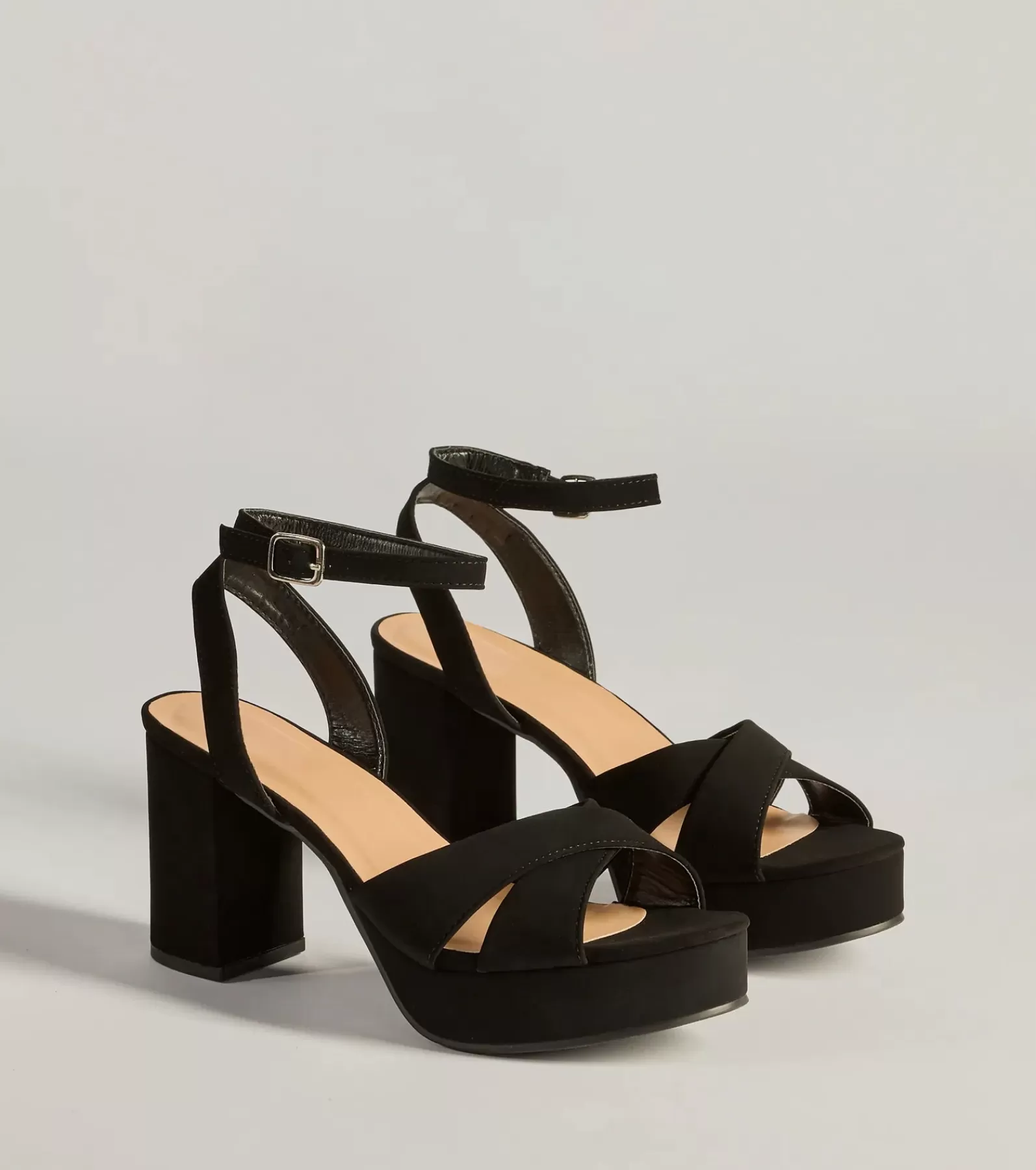 Windsor Platform Shoes | Sandals*Major Stunner Criss-Cross Platform Block Heels