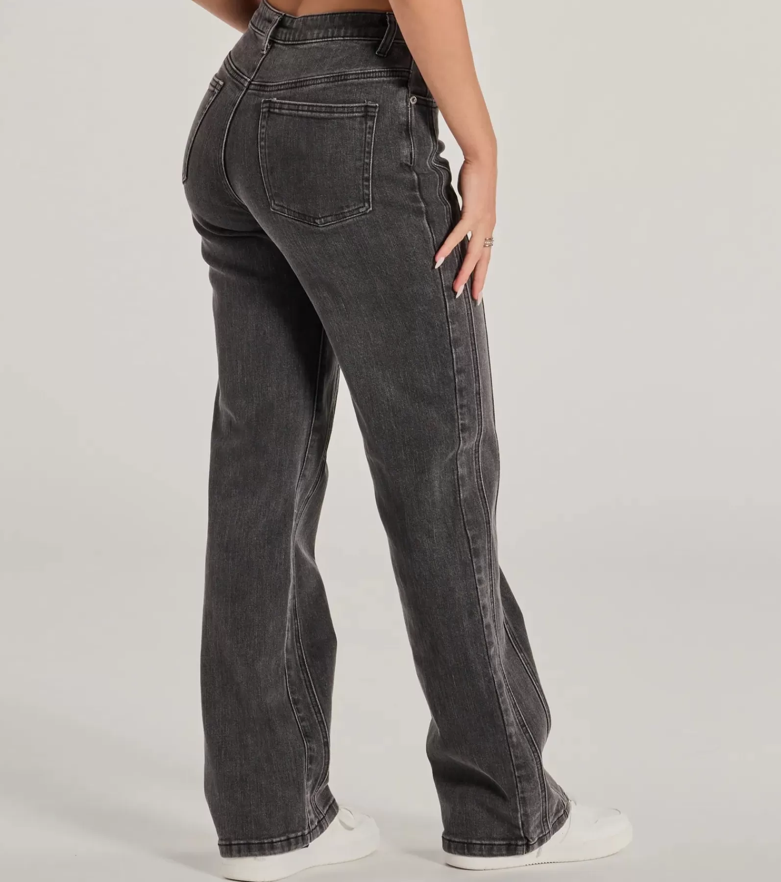 Windsor Black Pants | Pants*Make A Seam High-Rise Straight Leg Denim Jeans