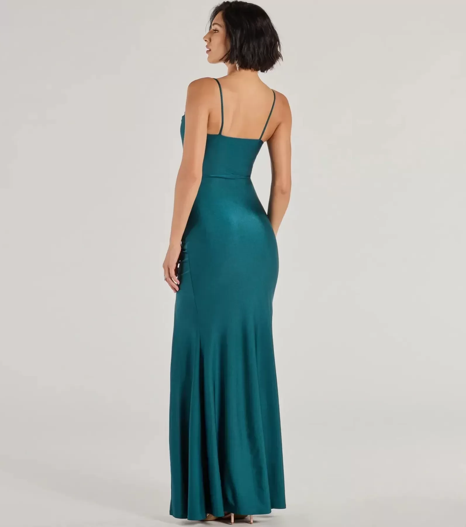 Windsor Green Bridesmaid Dresses | Long Dresses*Marsha Cowl Neck Mermaid Formal Dress
