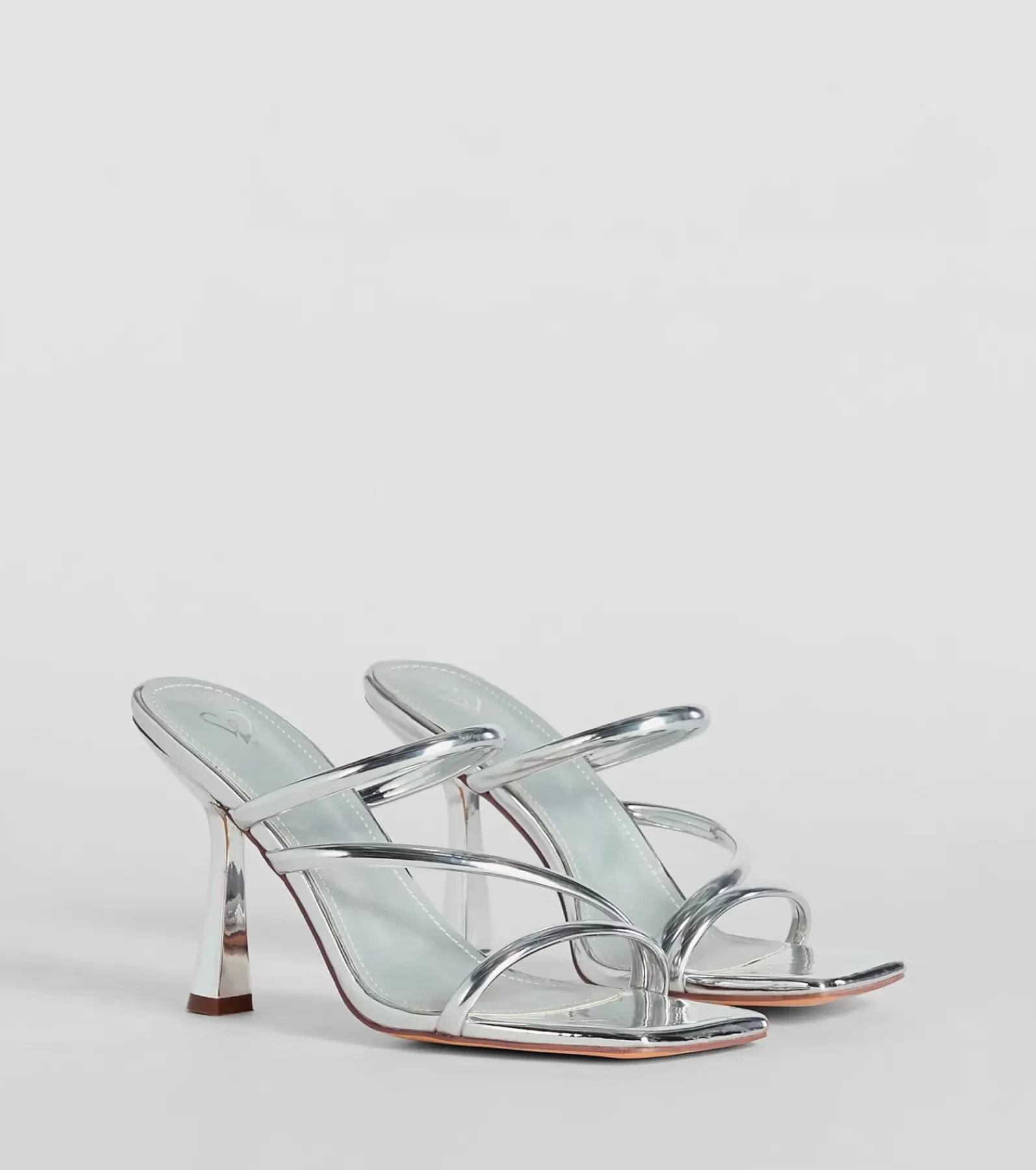 Windsor Stilettos | High Heels*Mirror Shine Strappy Metallic Stiletto Heels
