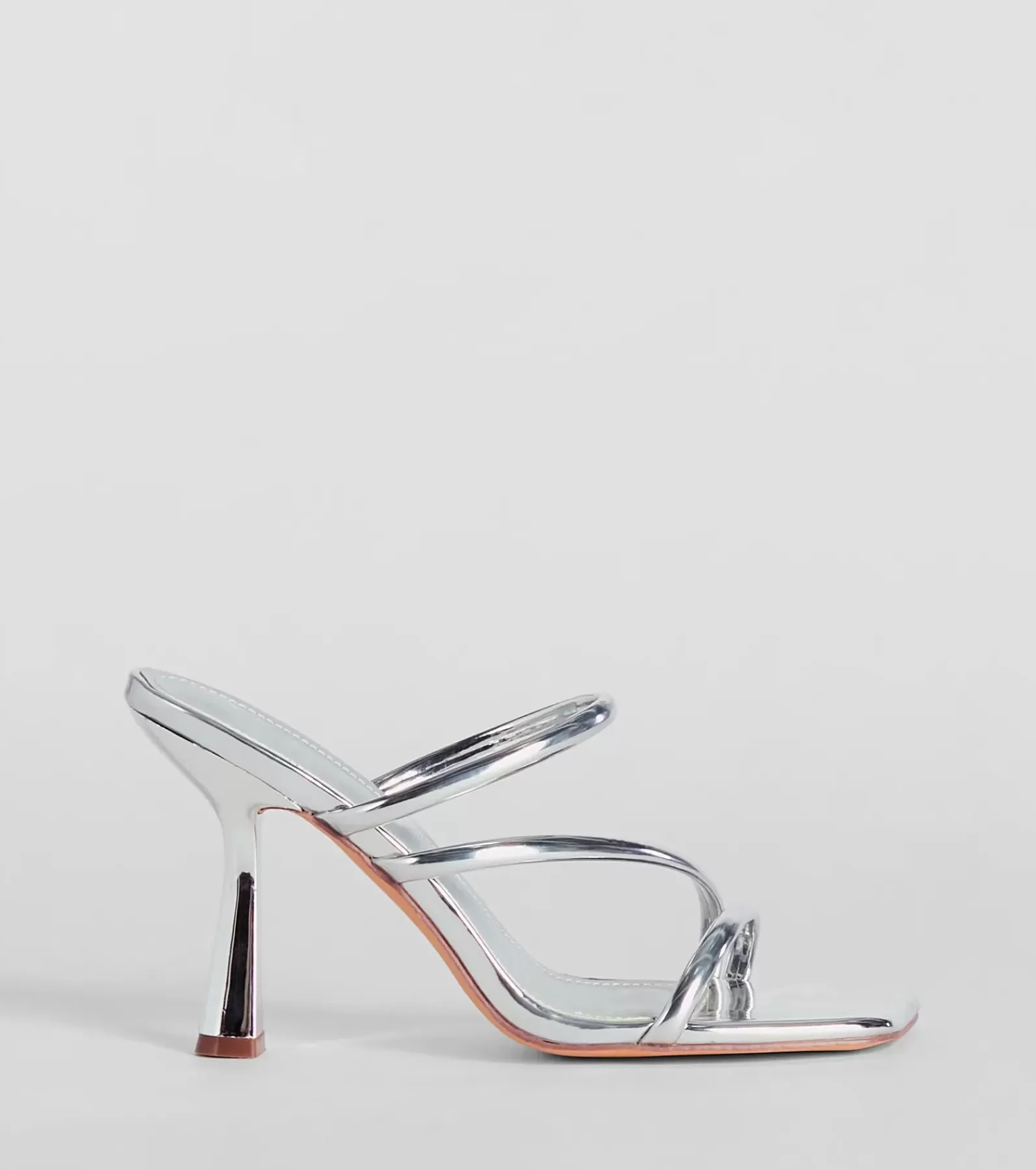 Windsor Stilettos | High Heels*Mirror Shine Strappy Metallic Stiletto Heels