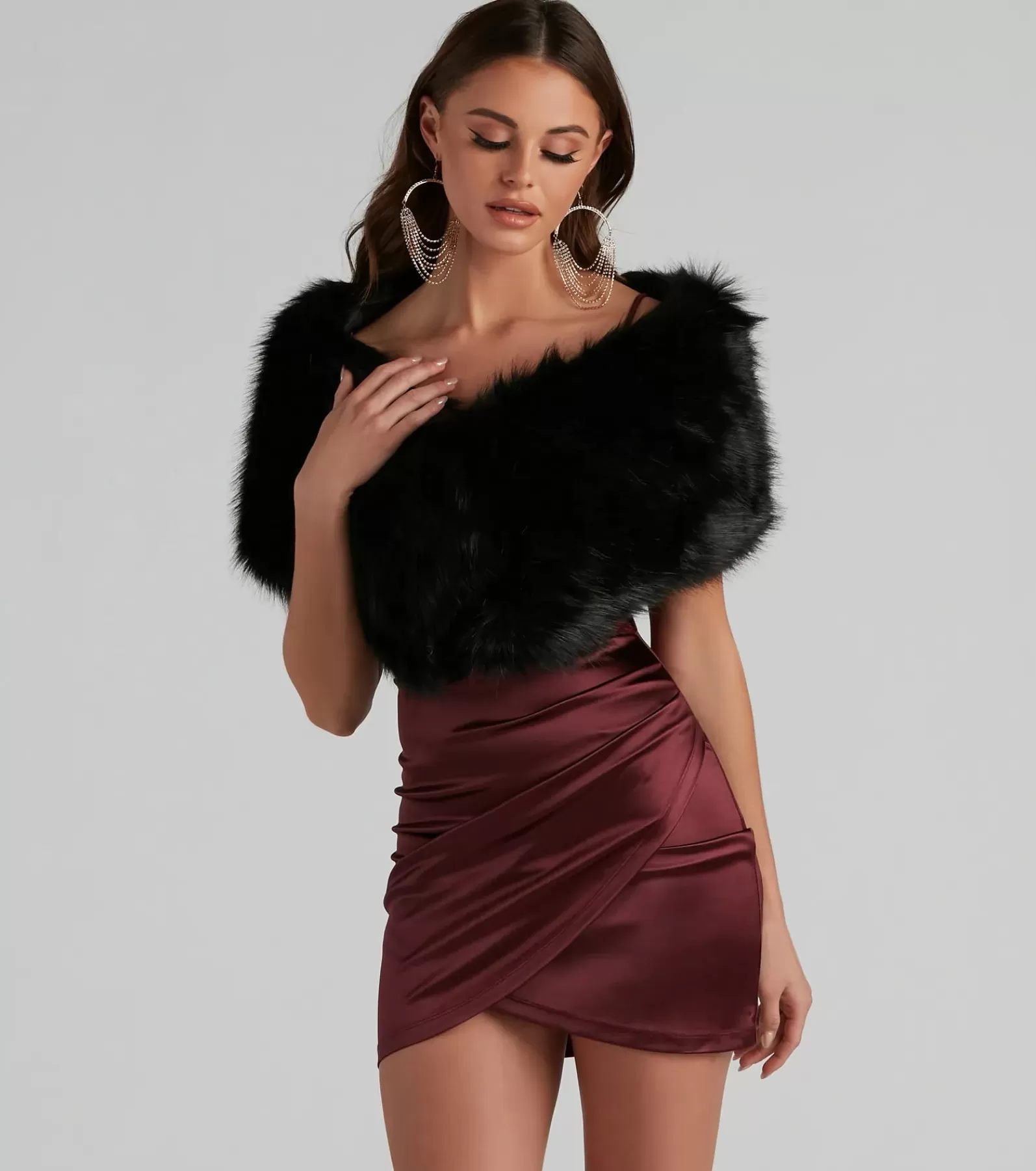 Windsor Scarves & Wraps | All Accessories*Ms. Diva Faux Fur Shawl