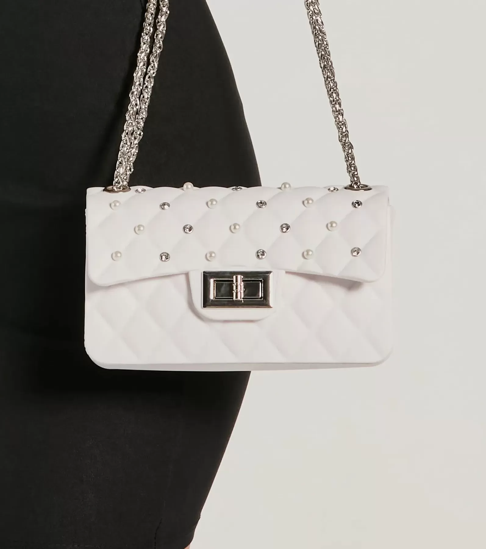 Windsor Accessories*On The Go Babe Faux Pearl Jelly Crossbody Bag