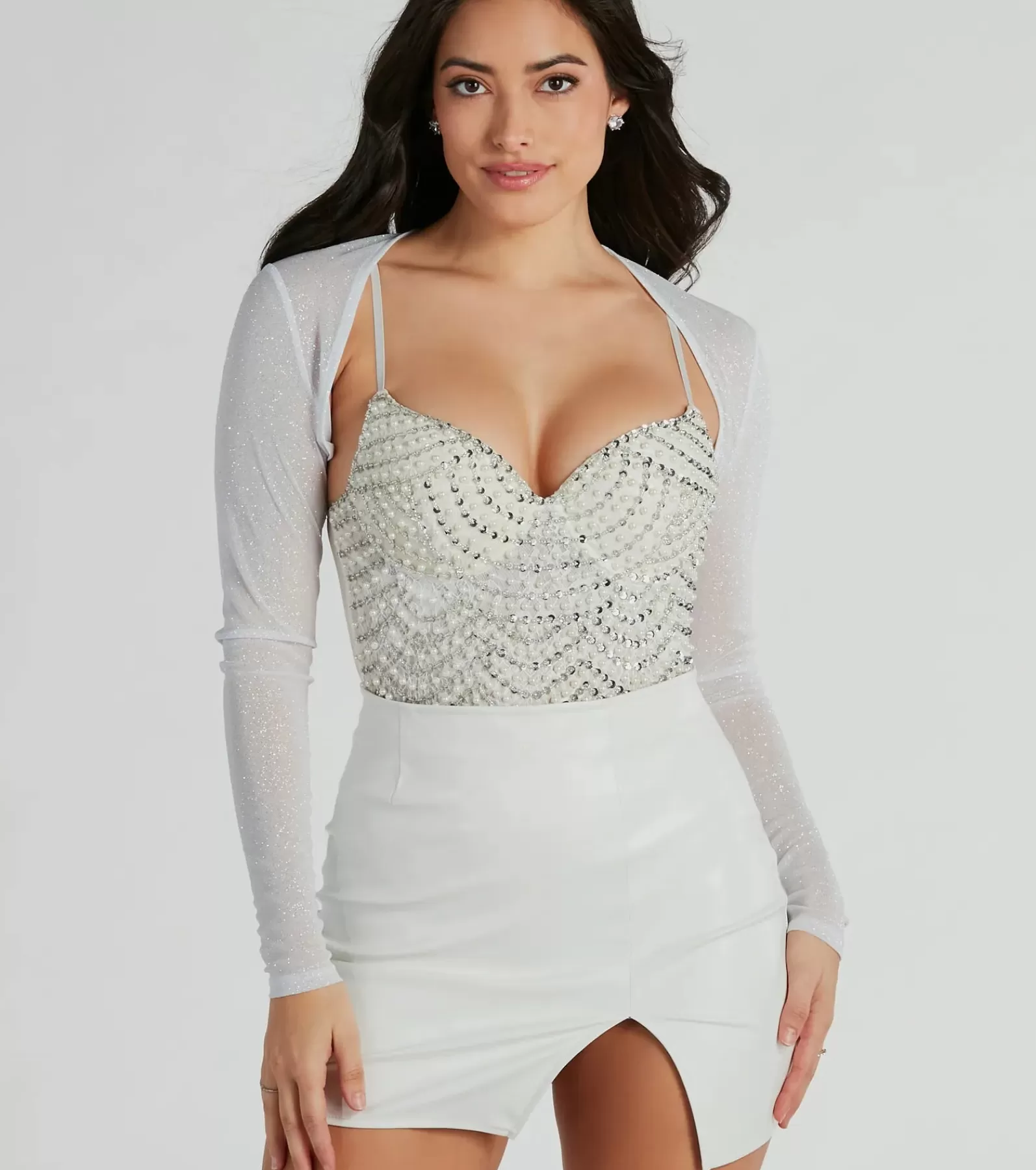 Windsor Nye Outfits | Scarves & Wraps*Party Glow Glitter Mesh Bolero