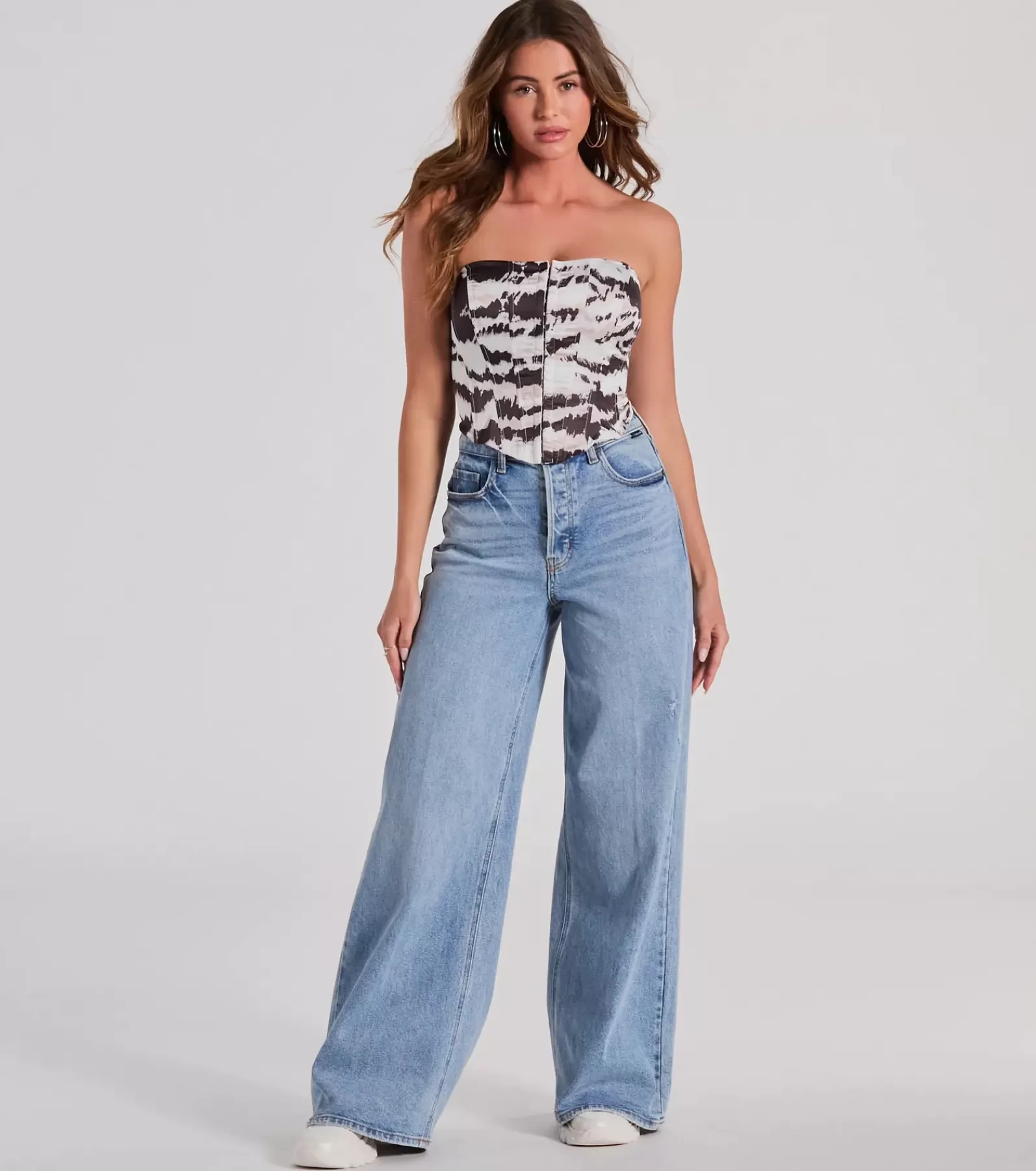 Windsor Going-Out Tops | Corset & Bustier Tops*Perfect Evening Strapless Lace-Up Marble Corset Top