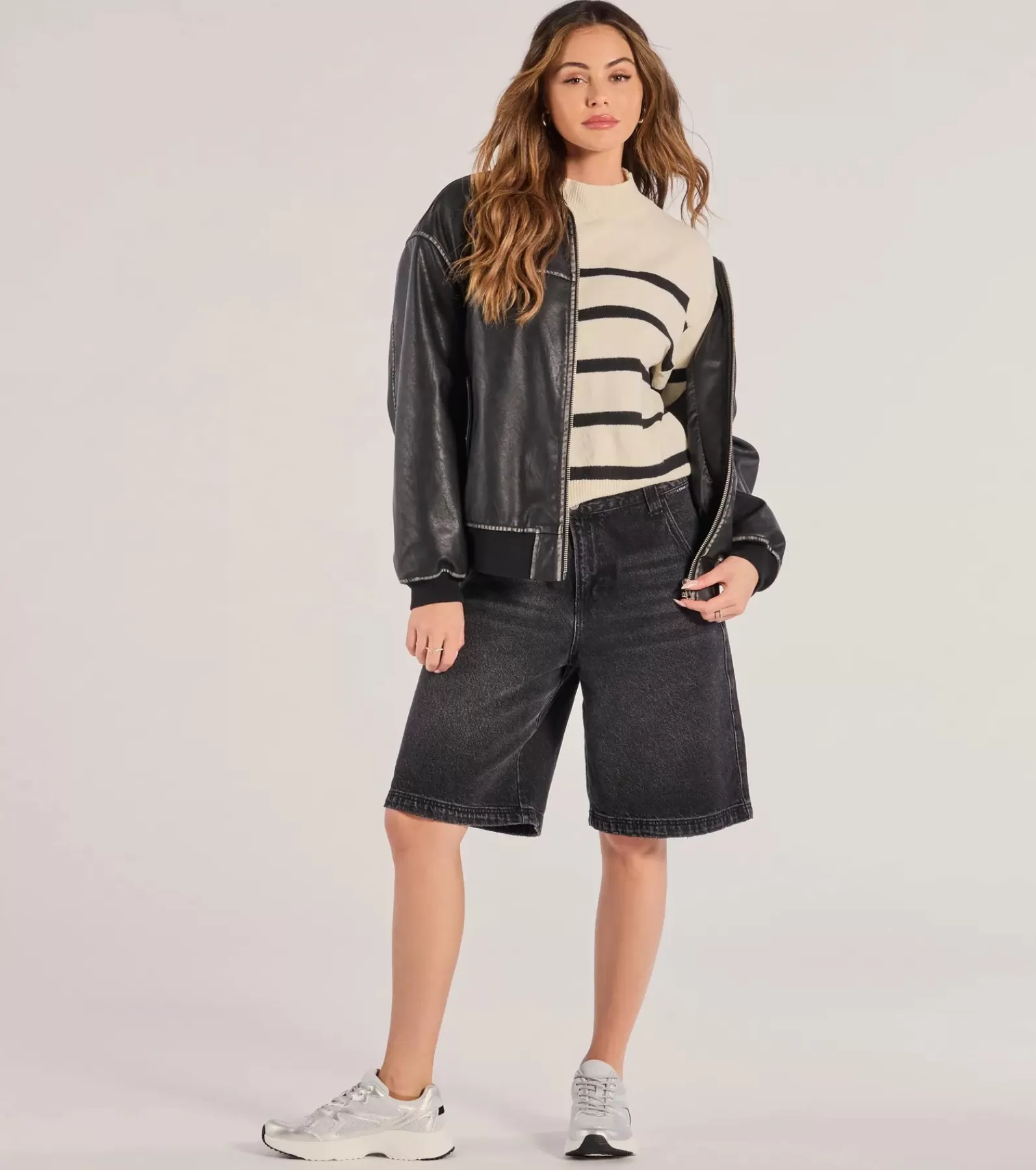 Windsor Sweaters & Cardigans | Long Sleeve Tops*Preppy Casual Striped Knit Mock Neck Sweater