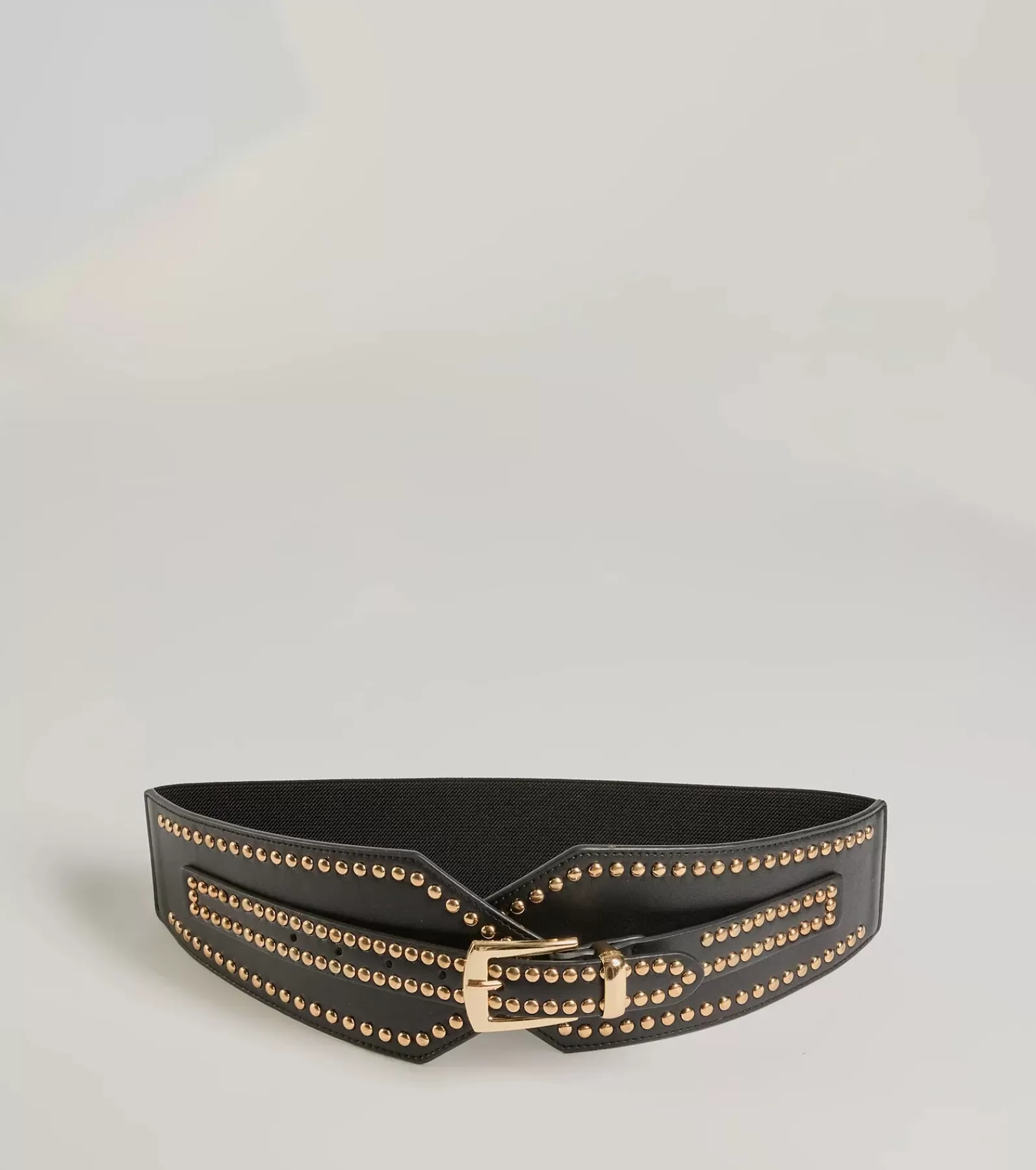 Windsor Belts*Rebel Edge Faux Leather Studded Stretch Belt