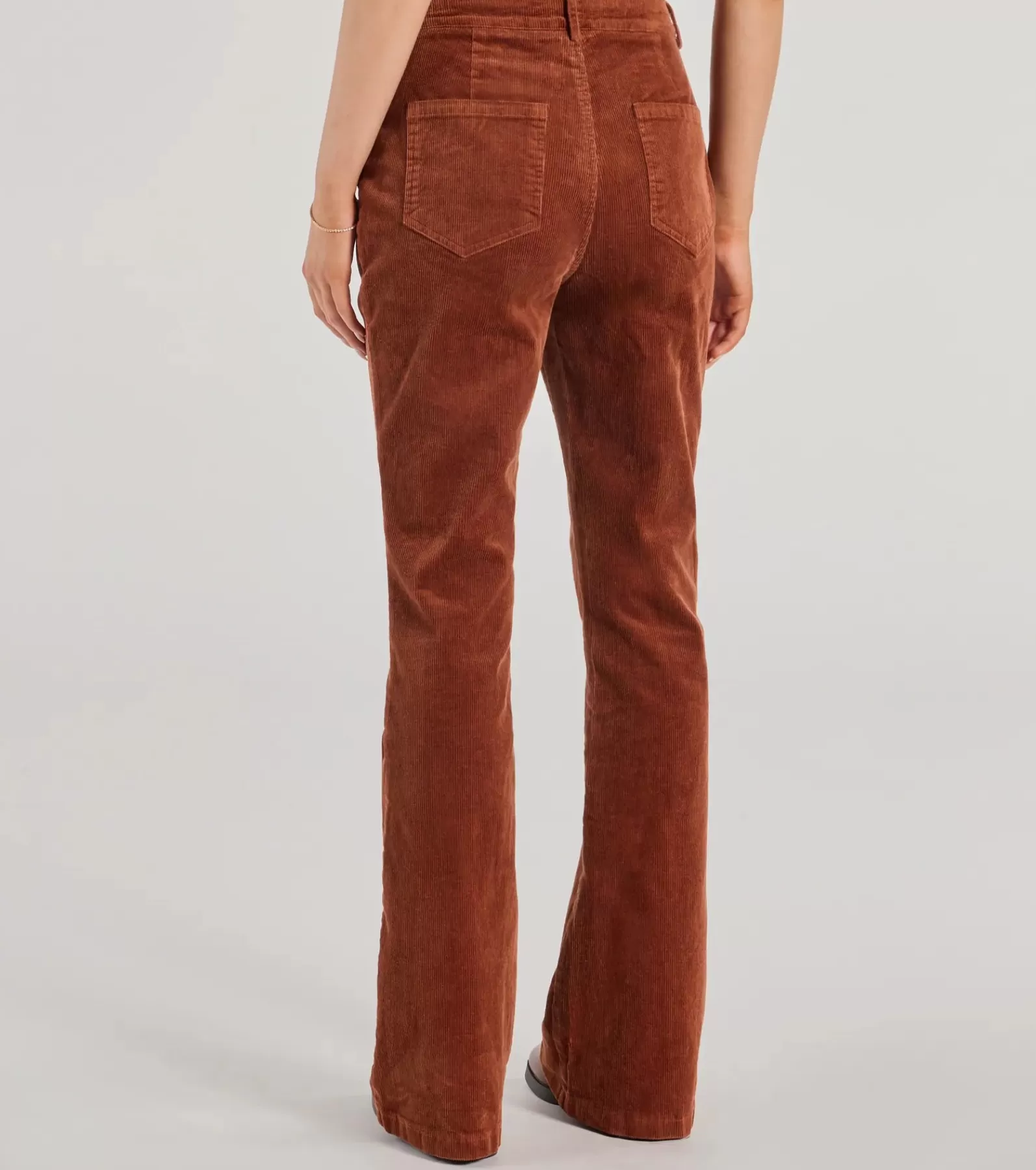 Windsor All Matching Sets | Flare Pants*Retro Chic Corduroy High-Rise Flare Pants
