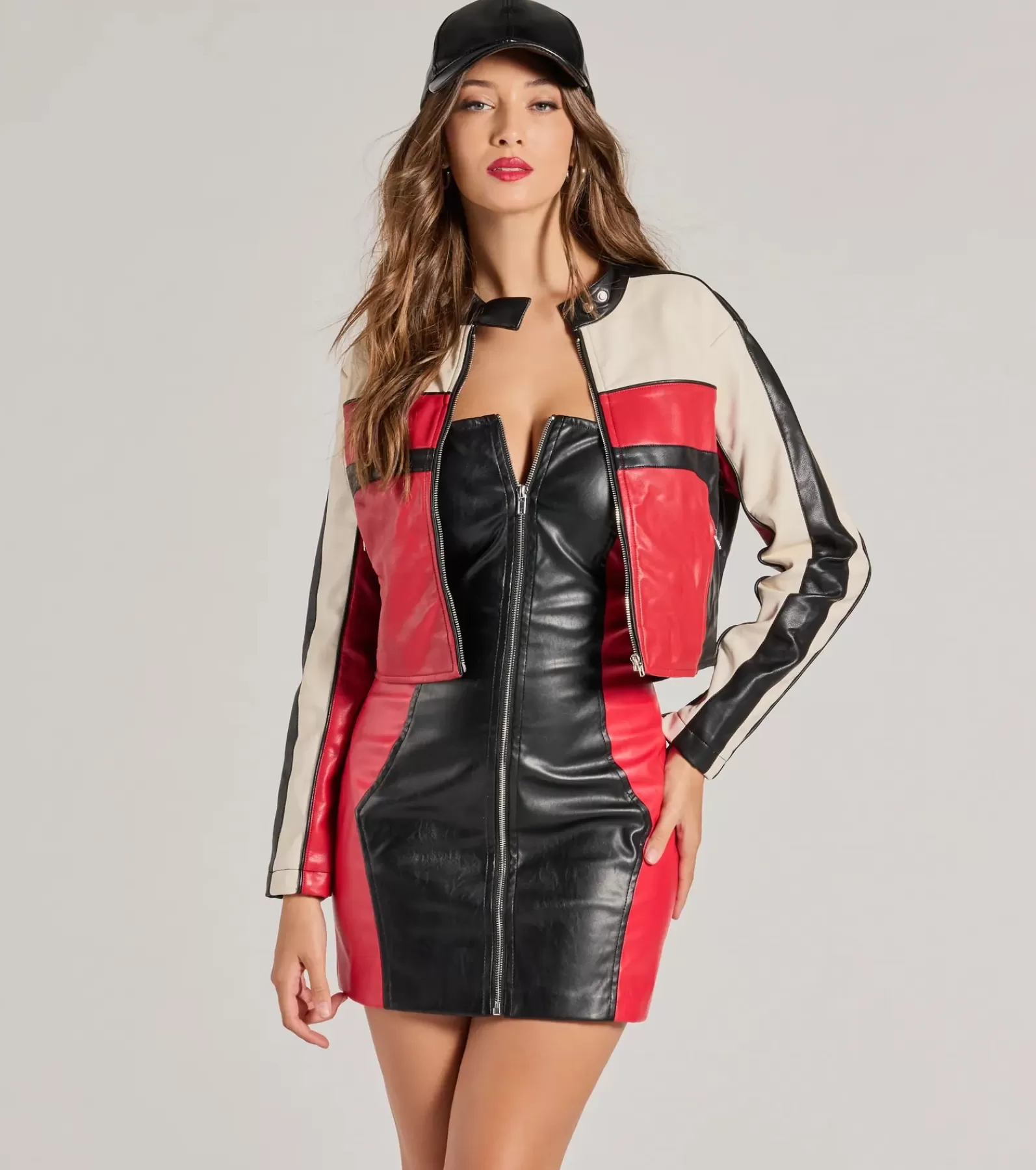 Windsor Moto & Faux Leather*Ride In Style Faux Leather Moto Crop Jacket