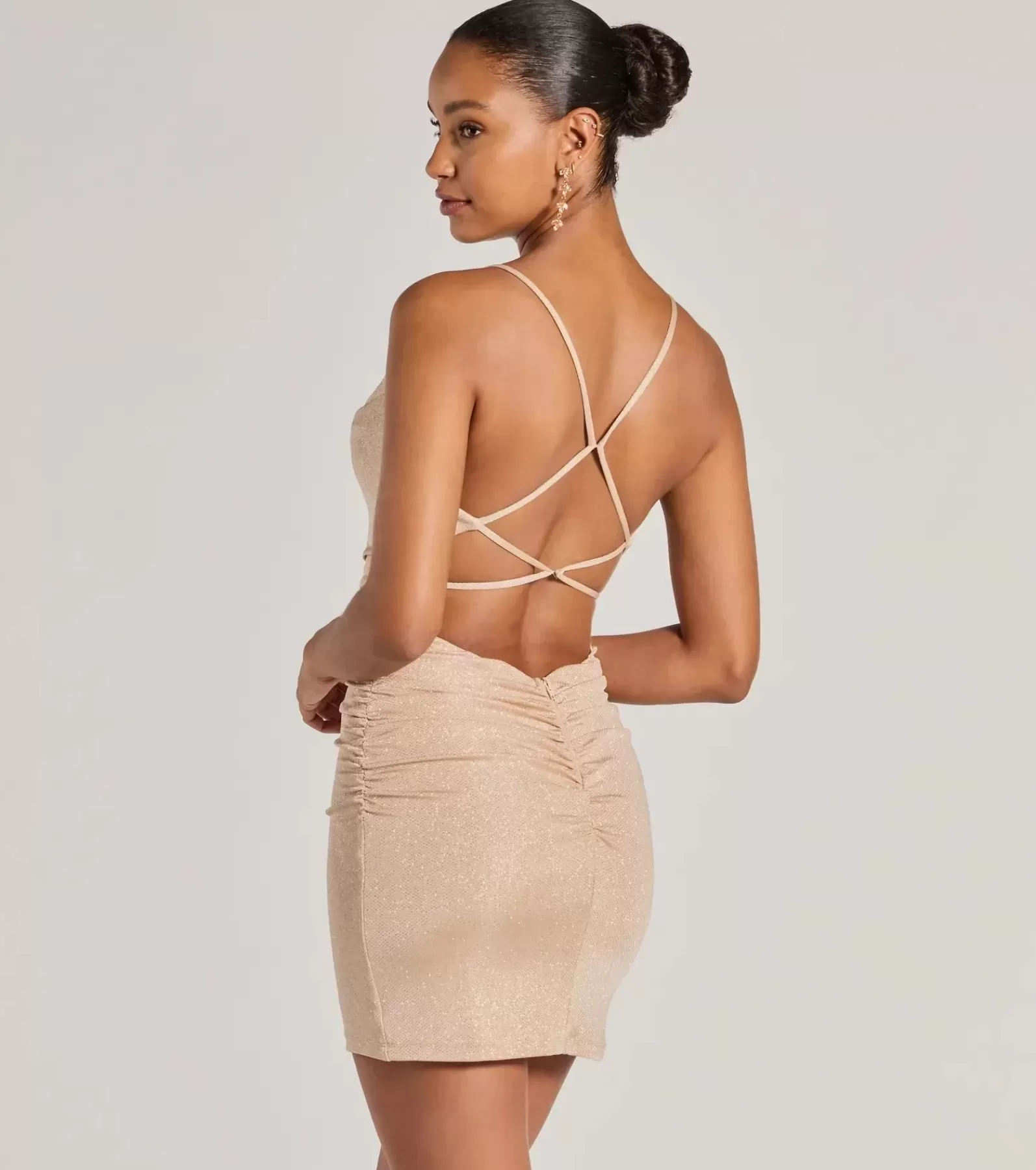 Windsor Glitter Nye Dresses | Cocktail Dresses*Rita Glitter Strappy Back Party Dress