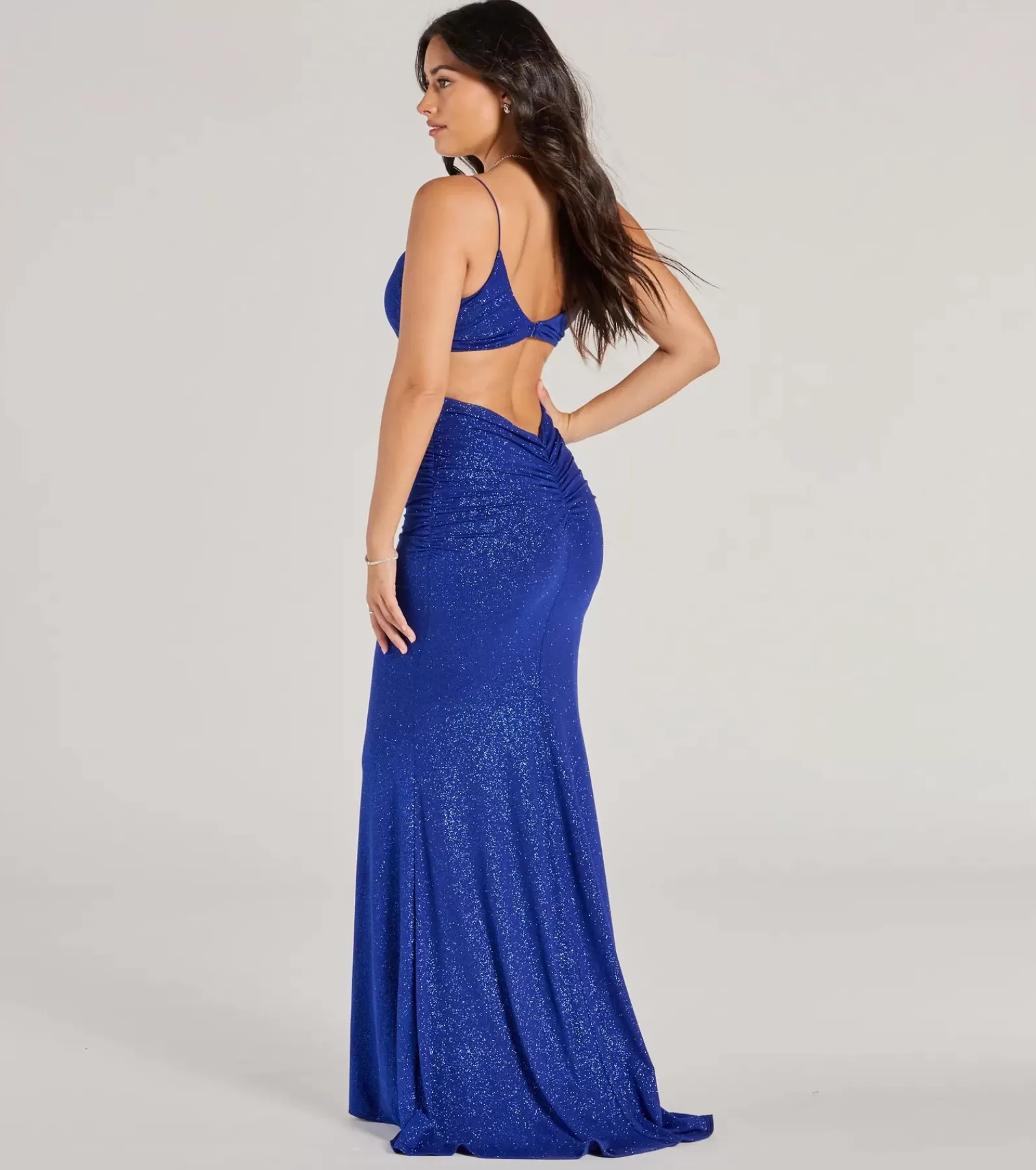 Windsor Wedding Outfits | Purple Bridesmaid Dresses*Rowan Formal Glitter Ruched Mermaid Dress