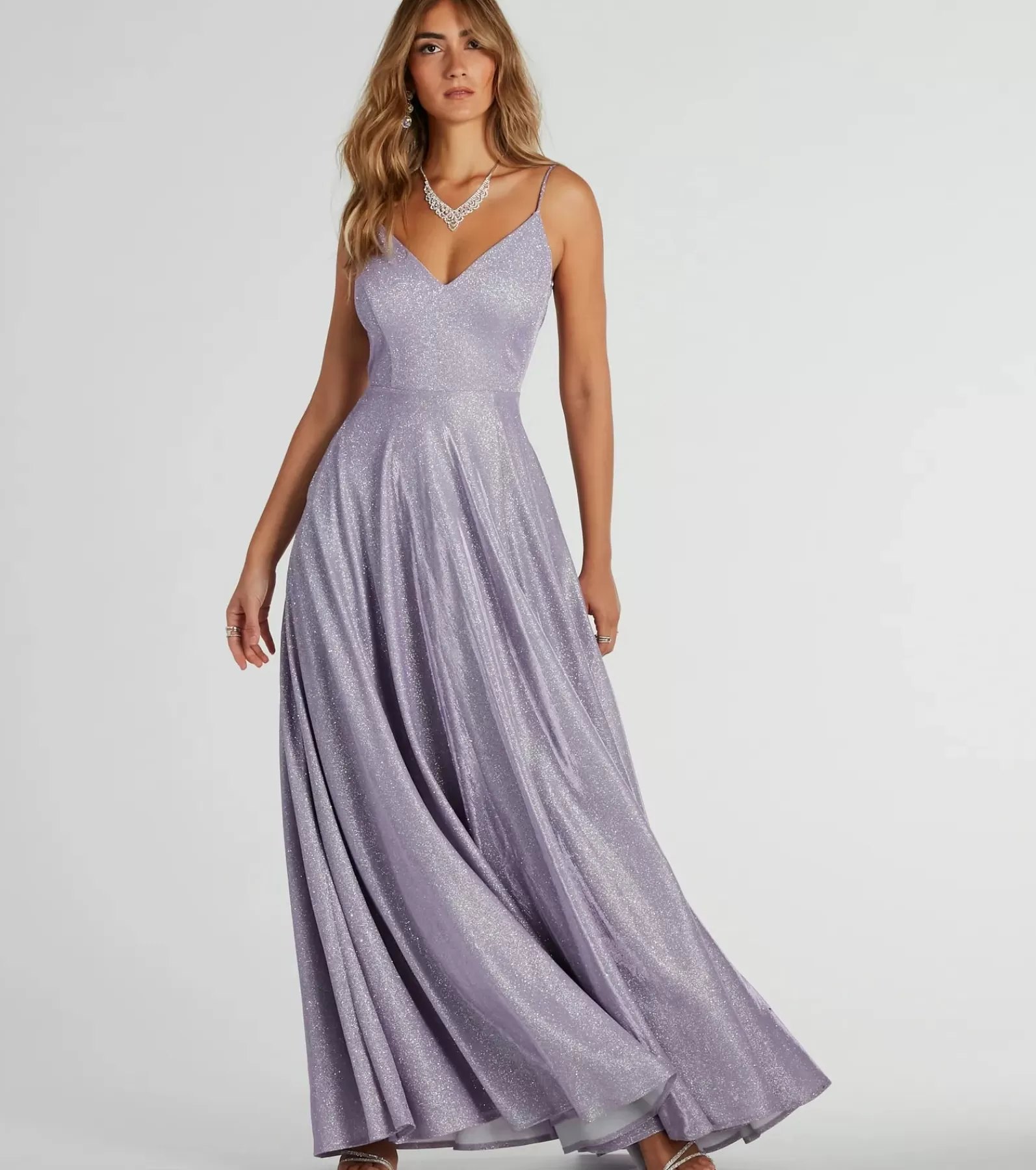 Windsor Purple Bridesmaid Dresses | Blue Bridesmaid Dresses*Sally Lattice Back A-Line Ball Gown