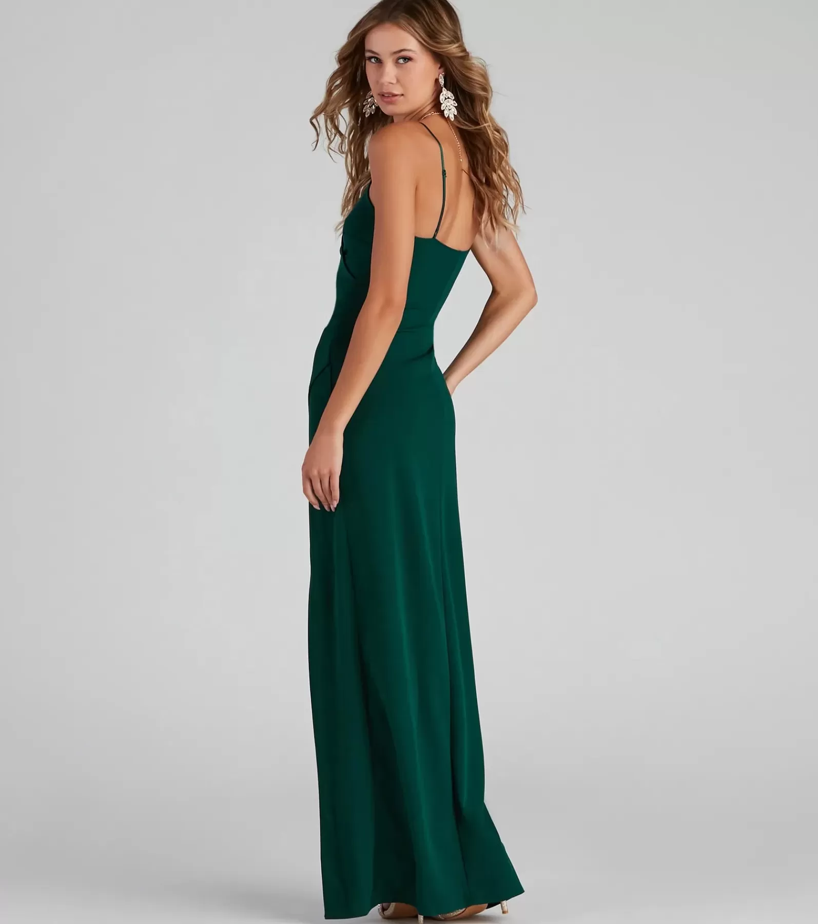 Windsor Wedding Outfits | Black Bridesmaid Dresses*Sasha Formal High Slit Wrap Dress