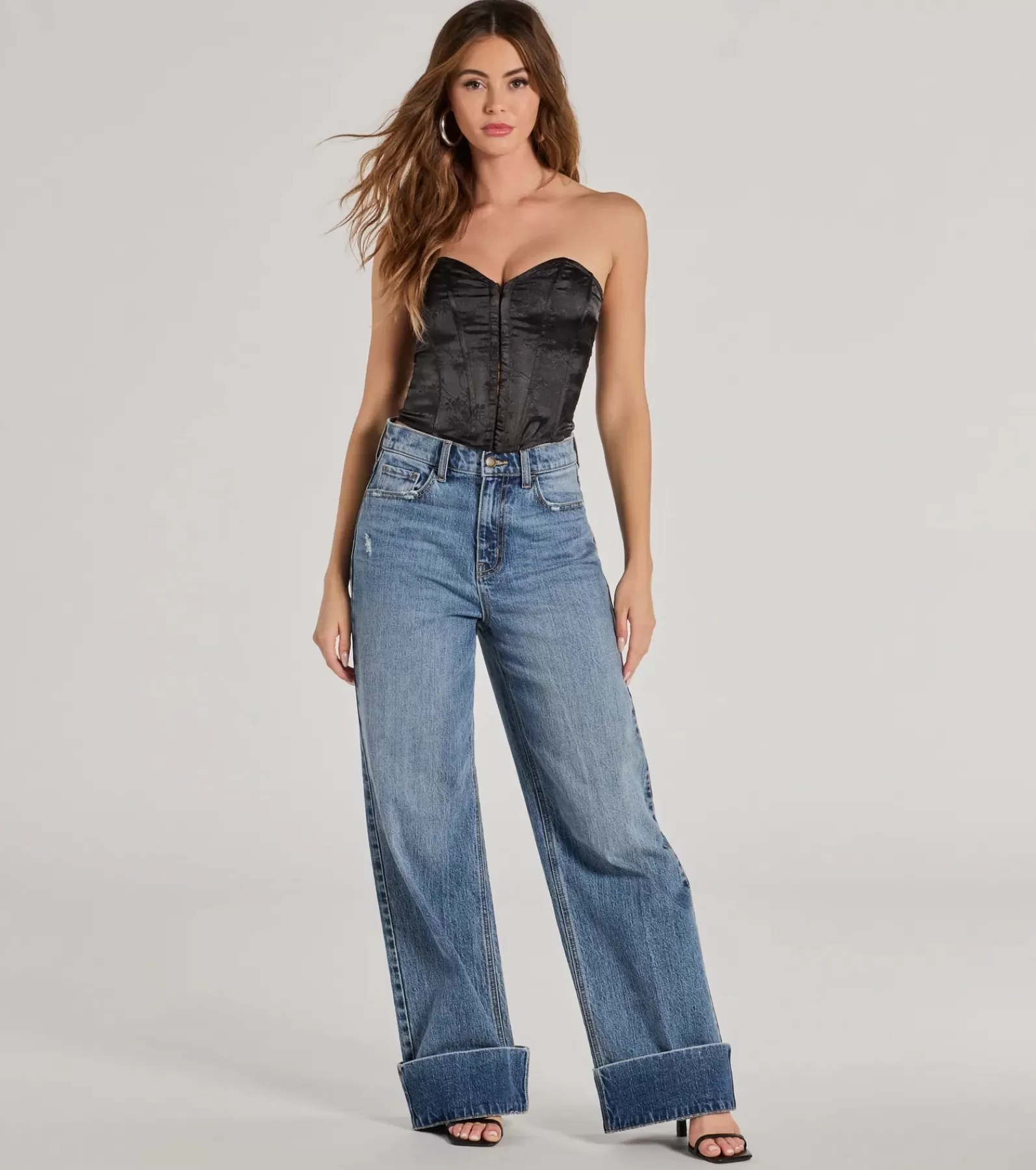 Windsor Going-Out Tops | Corset & Bustier Tops*Sexy Allure Floral Jacquard Satin Corset Top