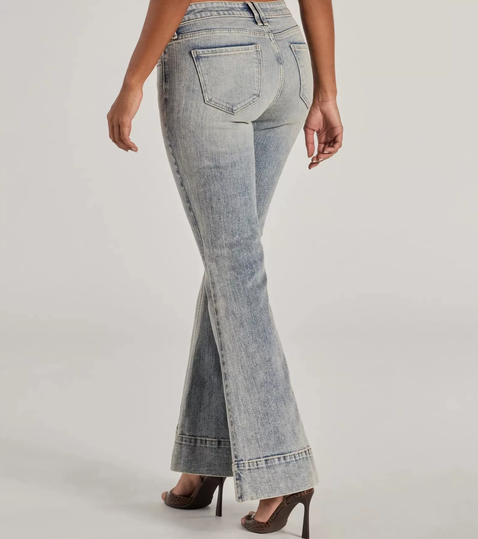 Windsor Flare Pants | Pants*So Fab Mid-Rise Flared Tinted Wash Denim Jeans