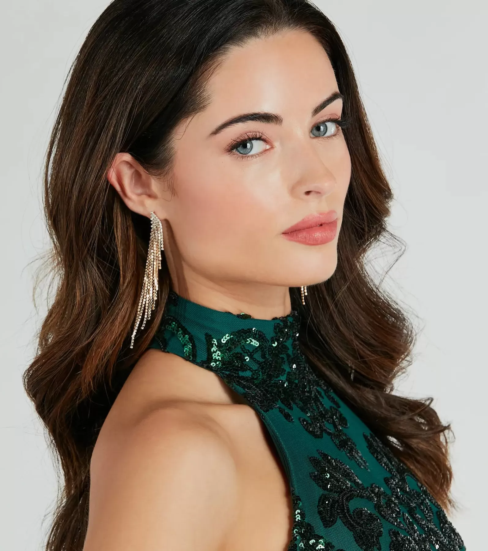 Windsor Earrings | Accessories*So Glamorous Rhinestone Fringe Earrings