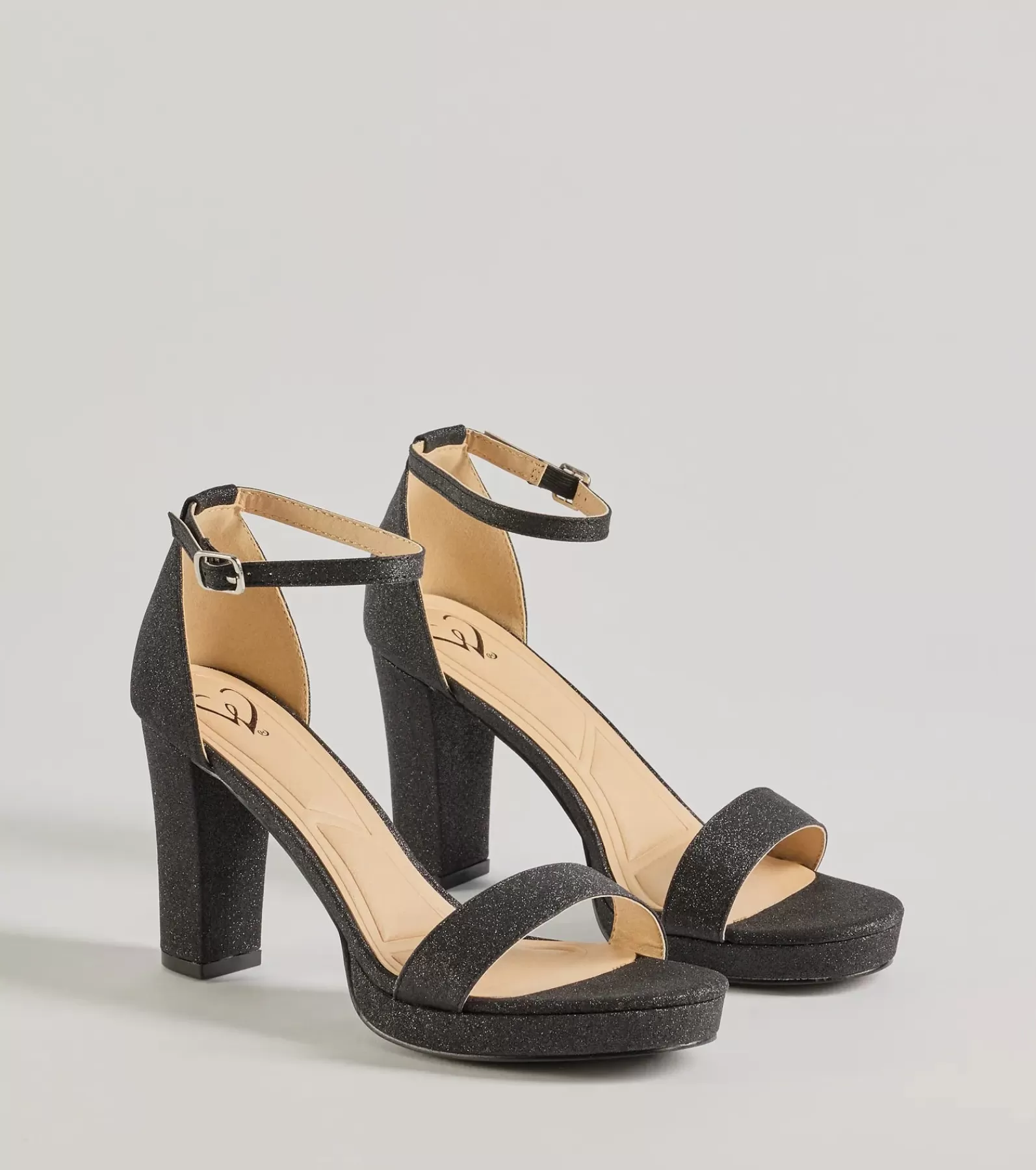 Windsor Platform Shoes | Sandals*Sparkle And Glow Glitter Mesh Platform Heels