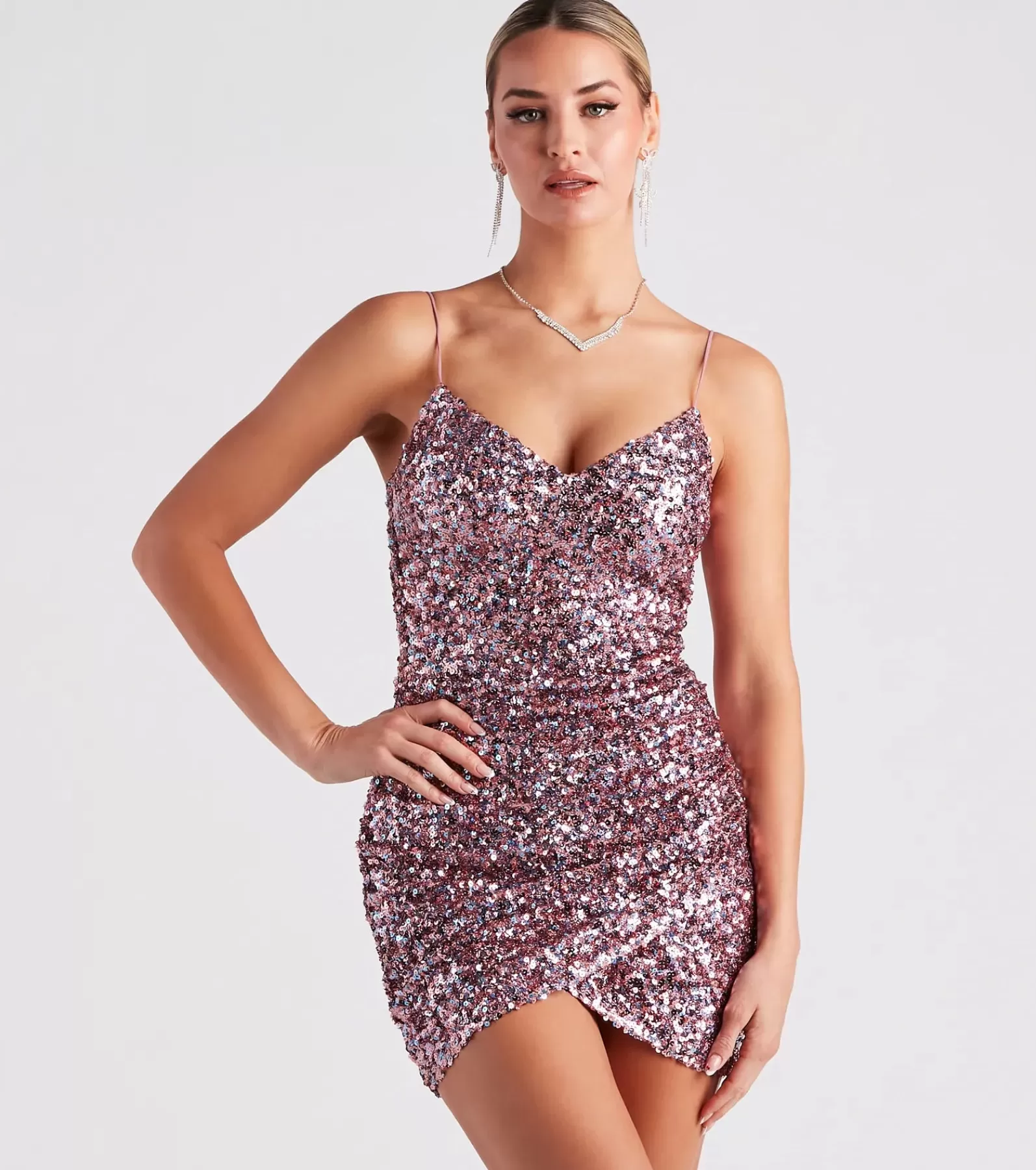 Windsor Glitter Nye Dresses | Sequin Nye Dresses*Sparkly Maker Sequin Mini Dress