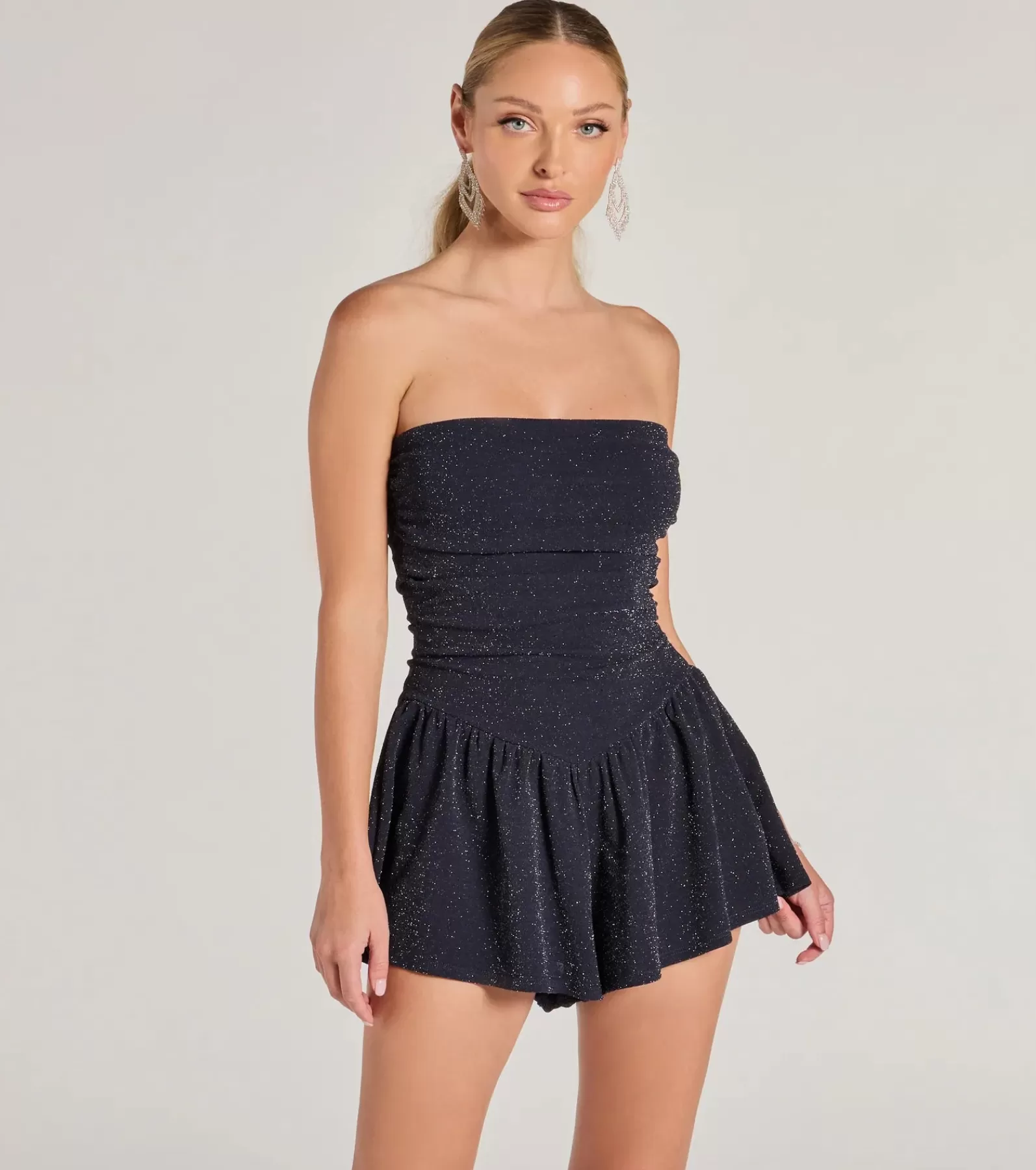 Windsor Nye Outfits | All Jumpsuits & Rompers*Sparkly Mood Glitter Drop Waist Skater Romper