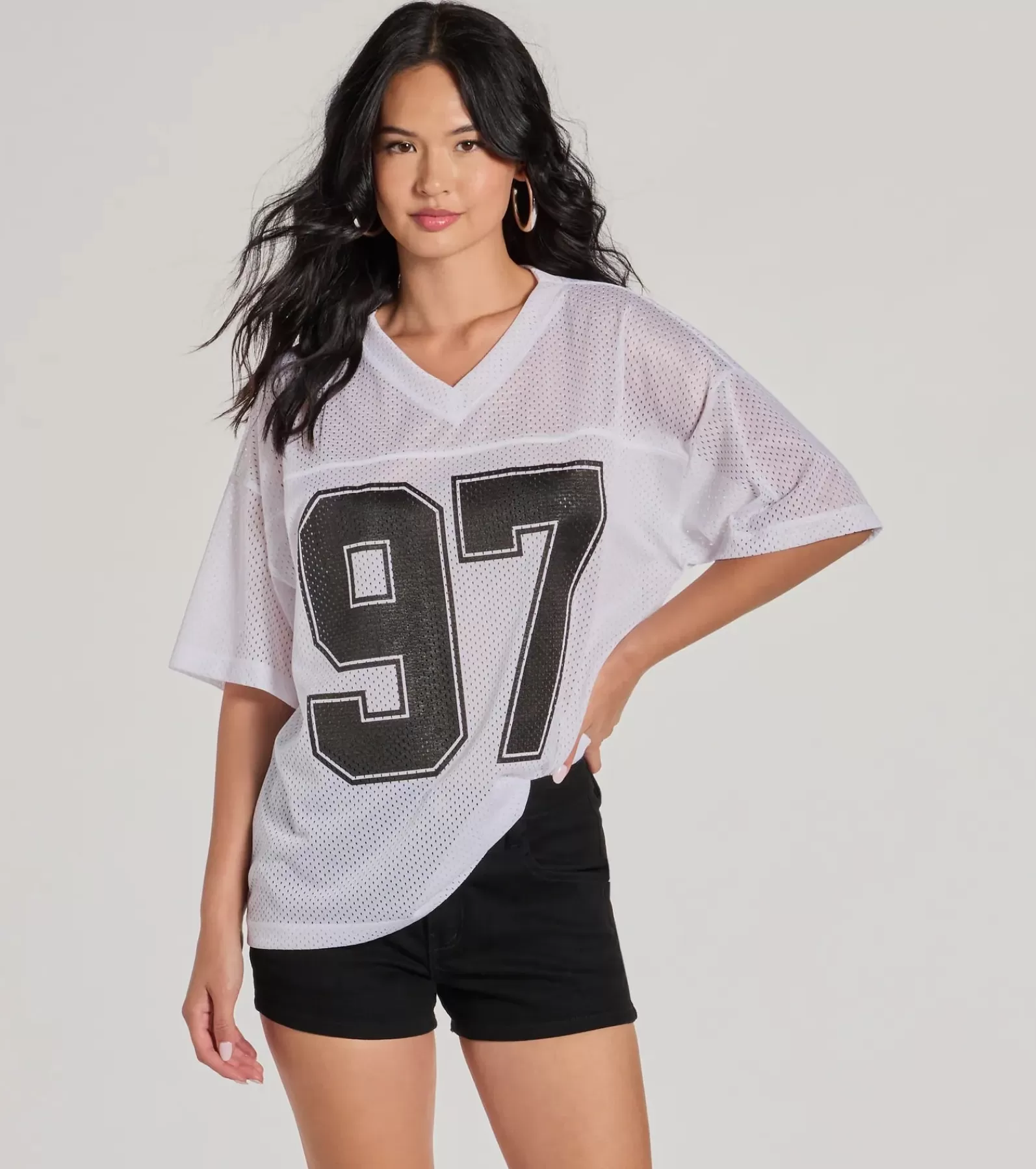 Windsor Graphic Tees | Short Sleeve Tops*Sporty Babe 97 Oversized Jersey Tee