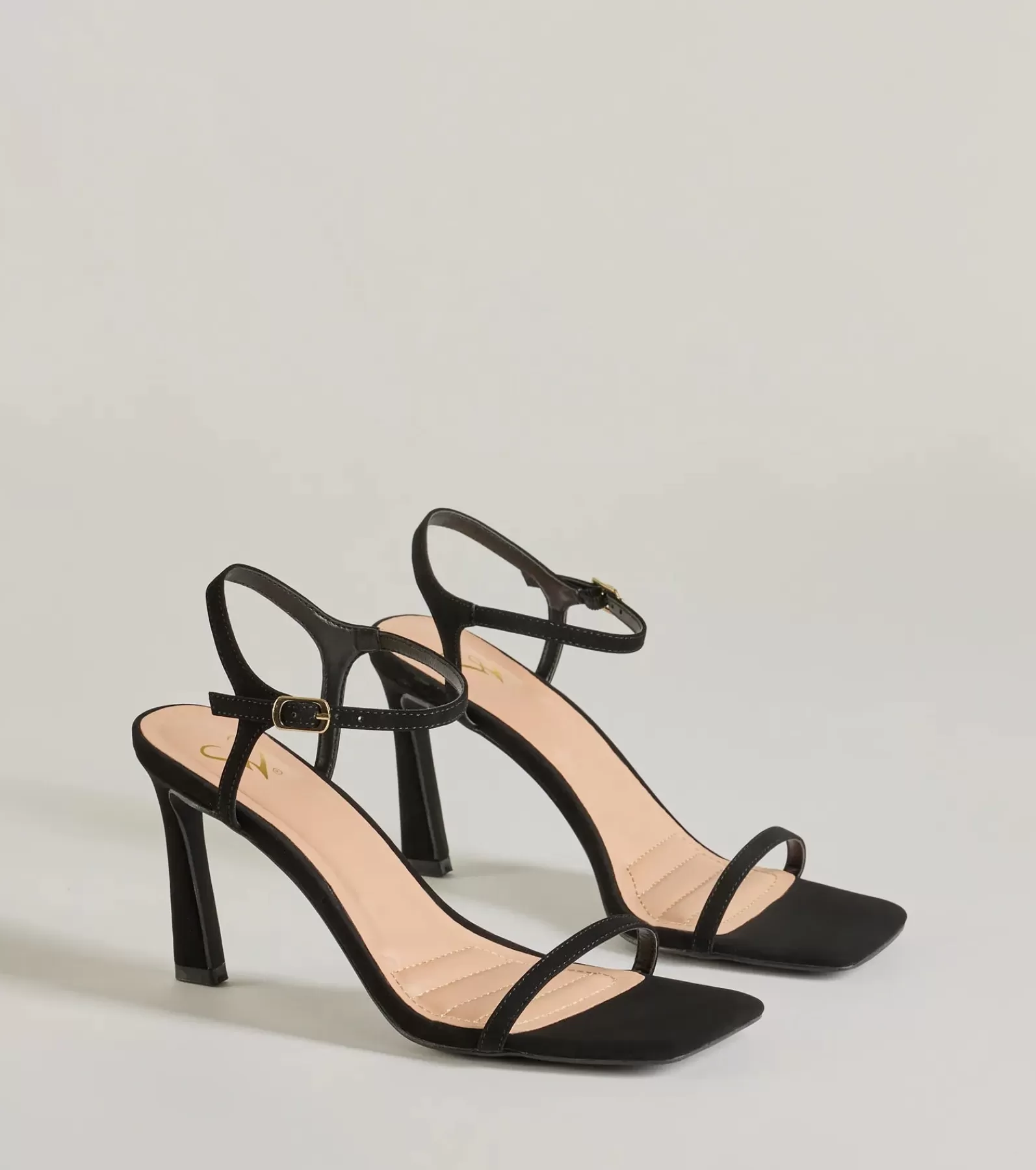 Windsor Stilettos*Style Pop Square Toe Nubuck Stiletto Heels