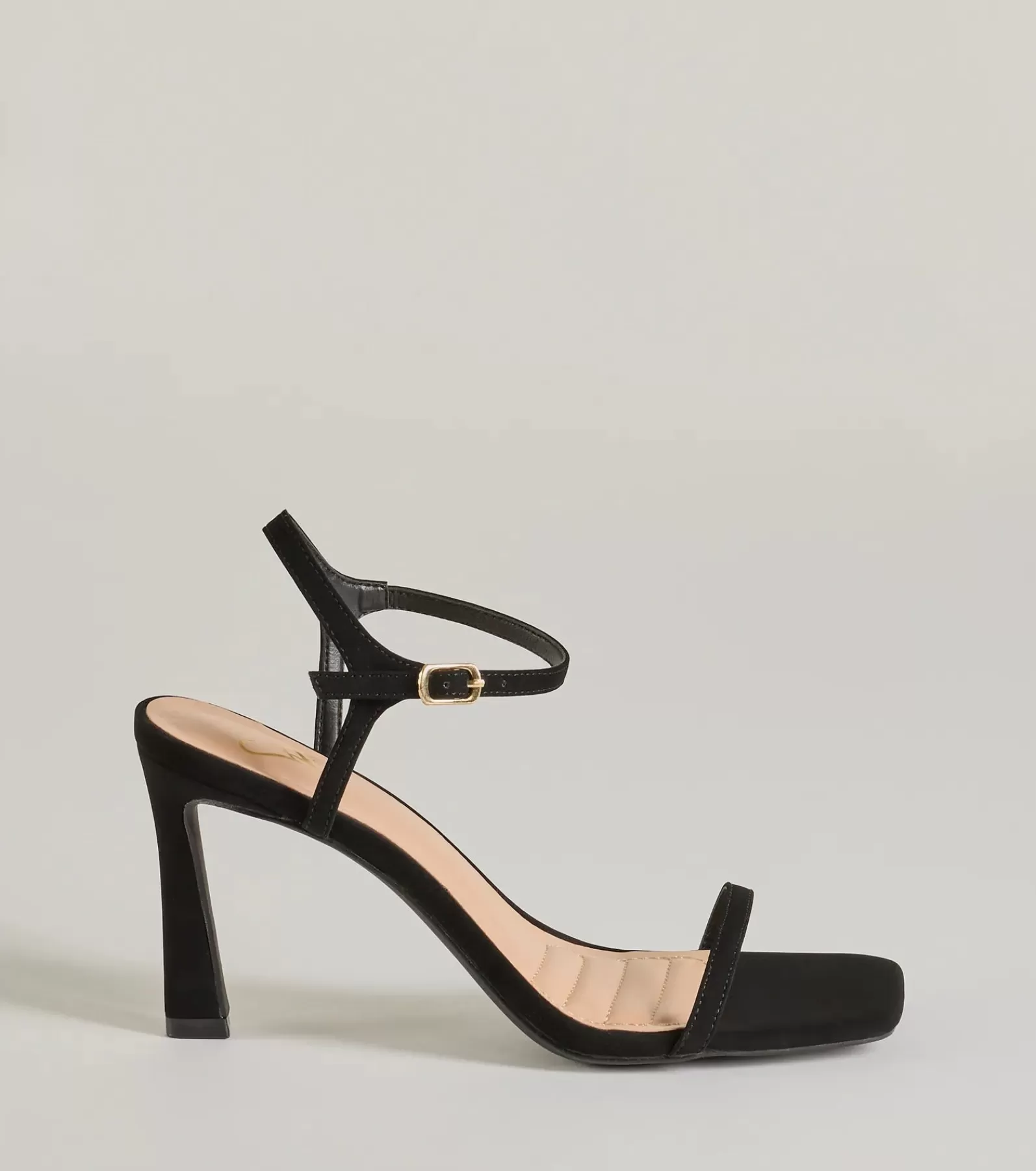 Windsor Stilettos*Style Pop Square Toe Nubuck Stiletto Heels