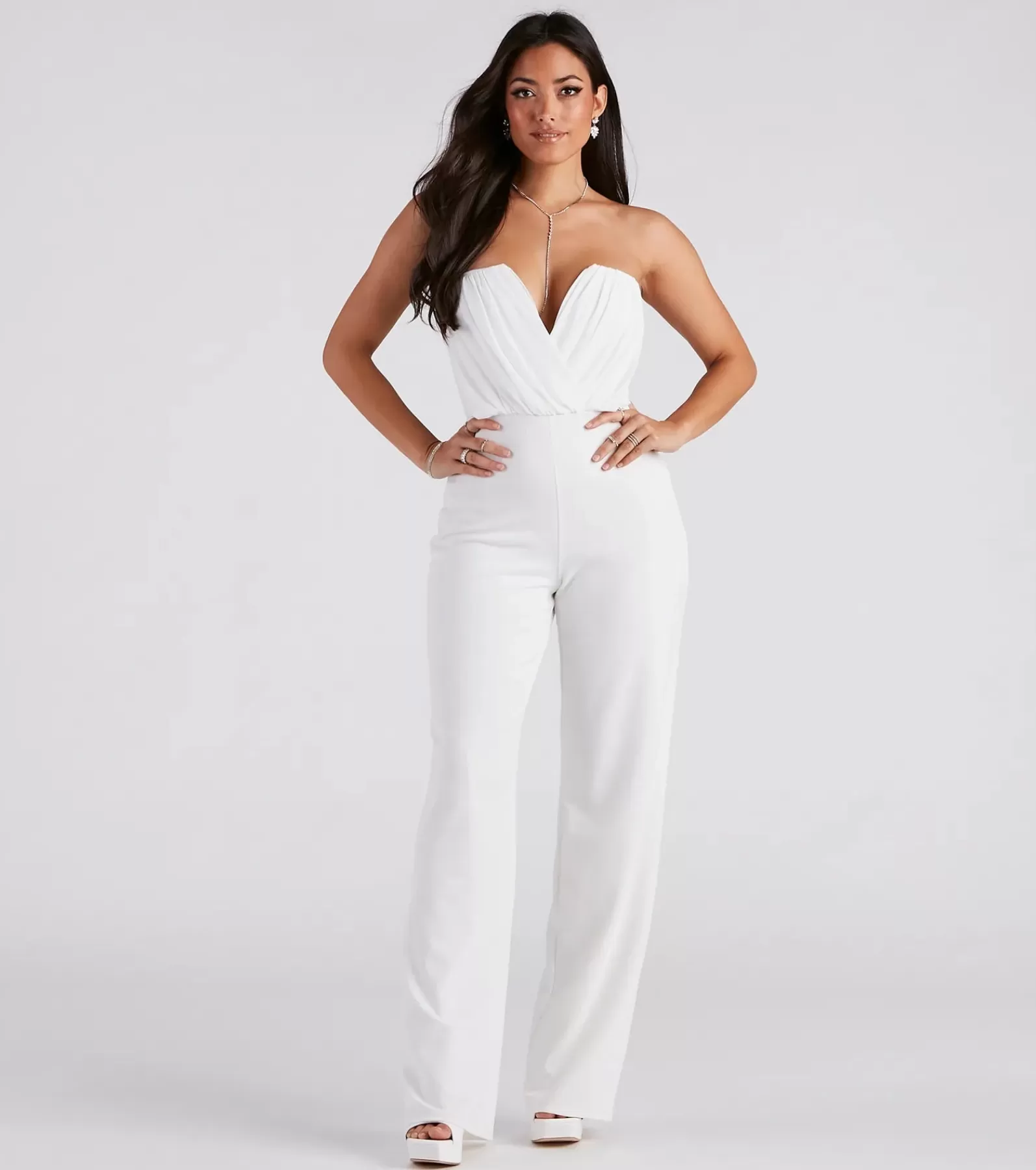 Windsor Nye Outfits | All Jumpsuits & Rompers*Such A Chic Vibe Strapless Jumpsuit