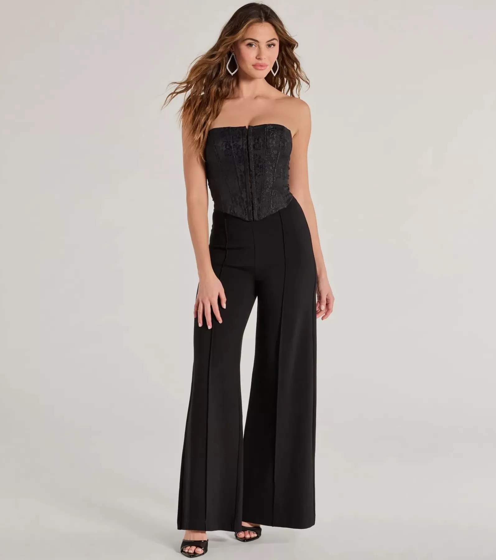 Windsor Going-Out Tops | Corset & Bustier Tops*Sultry Strapless Floral Jacquard Corset Top