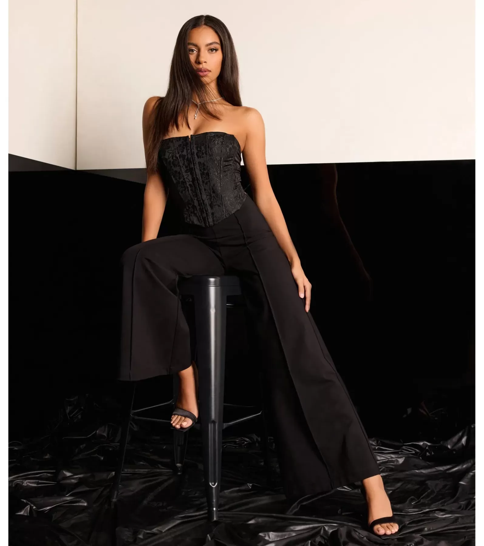 Windsor Going-Out Tops | Corset & Bustier Tops*Sultry Strapless Floral Jacquard Corset Top
