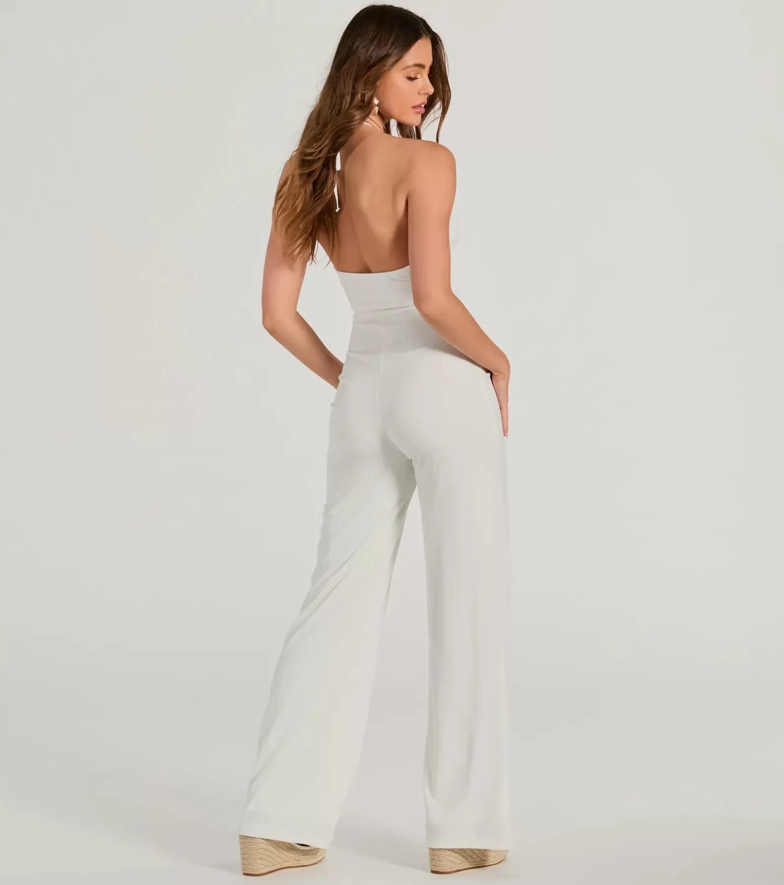 Windsor All Jumpsuits & Rompers | Flare Pants*Sultry Style Halter Cutout Wide-Leg Jumpsuit