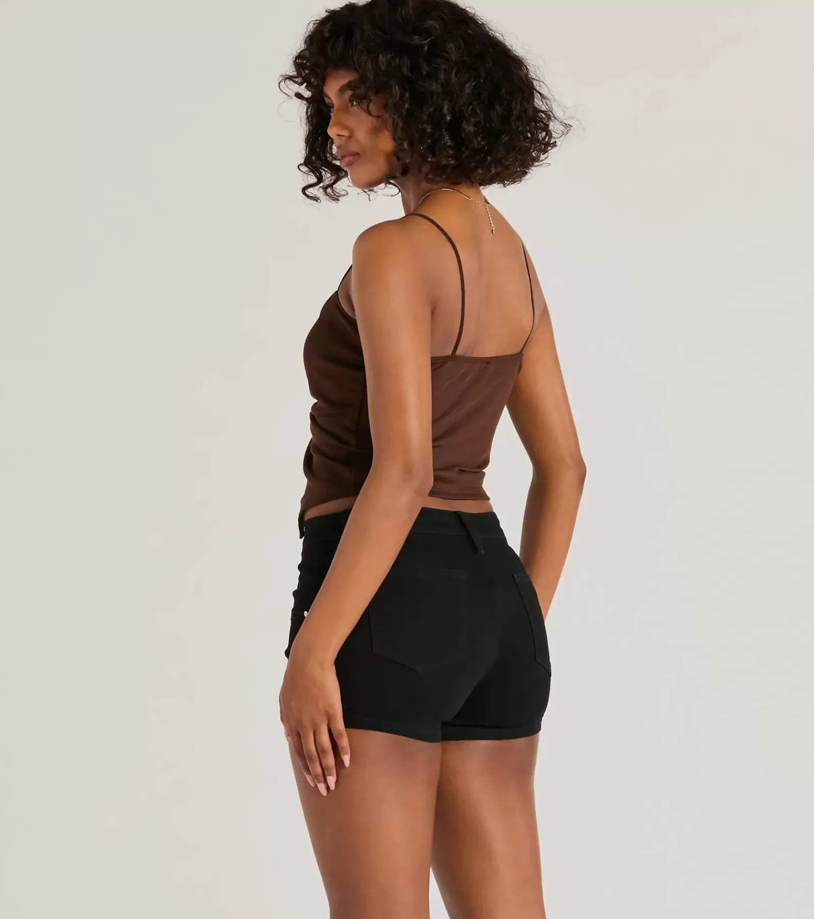 Windsor Going-Out Tops*Sweet Fling Lace-Up Mesh Crop Top