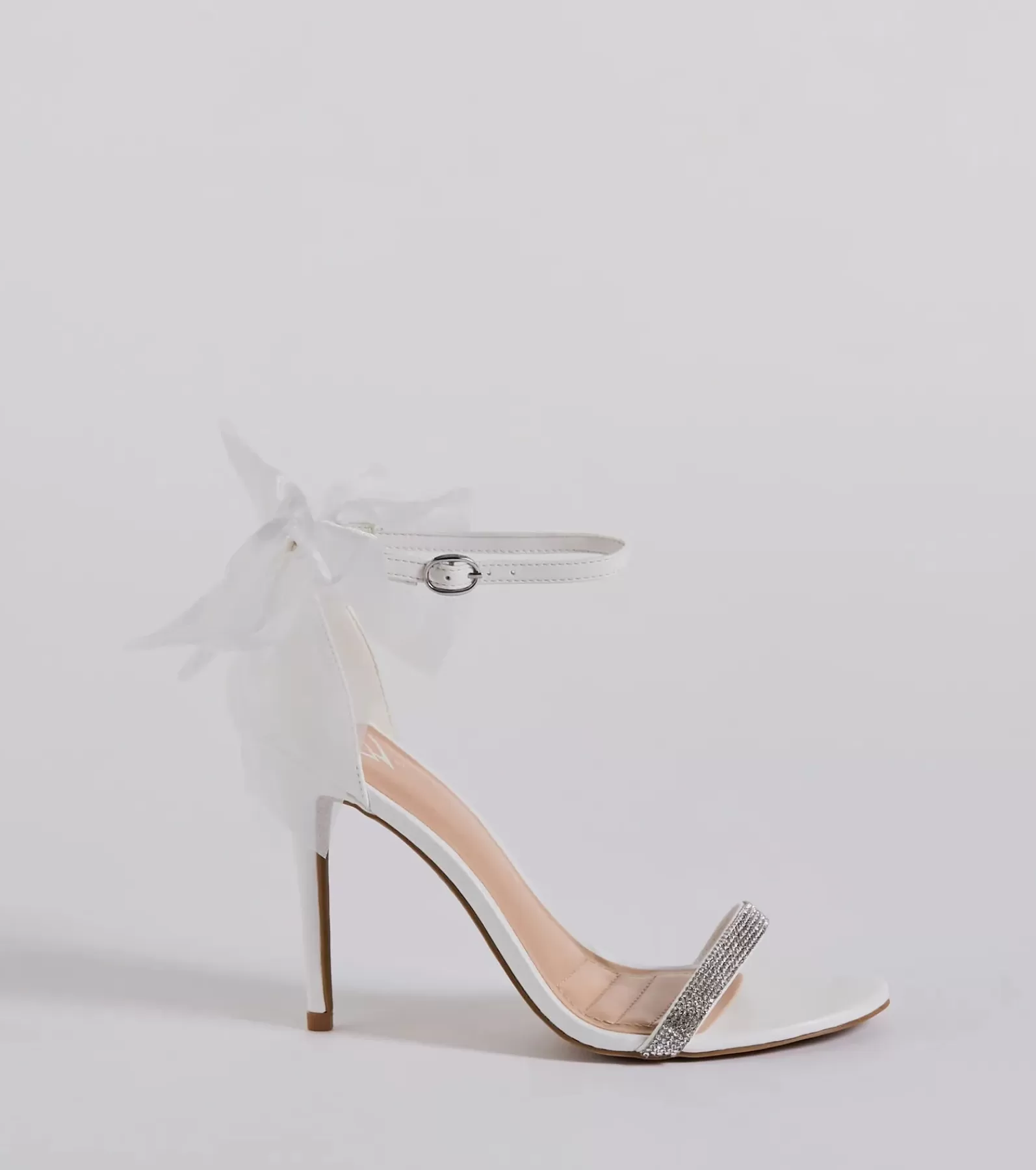 Windsor Stilettos | High Heels*Sweet Glam Bow Detail Rhinestone Strap Stiletto Heels