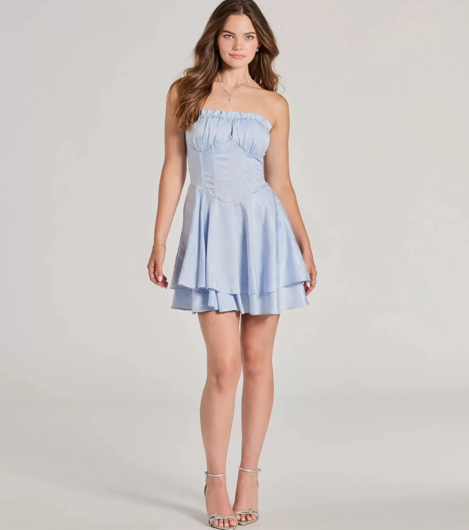 Windsor Skater Dresses | Party Dresses*Sweet Status Floral Satin Corset Skater Dress