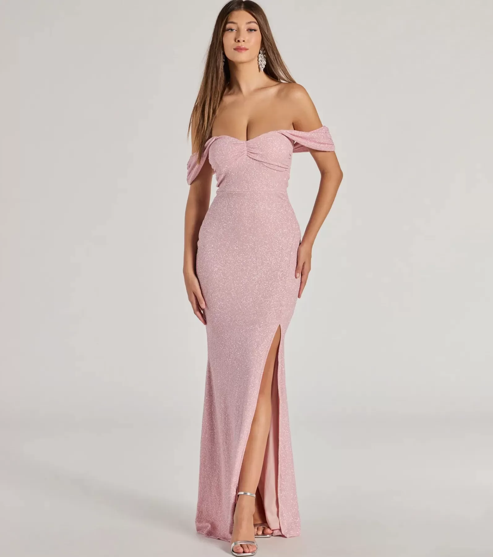 Windsor Wedding Outfits | Green Bridesmaid Dresses*Tamara Off-The-Shoulder Mermaid Glitter Formal Dress