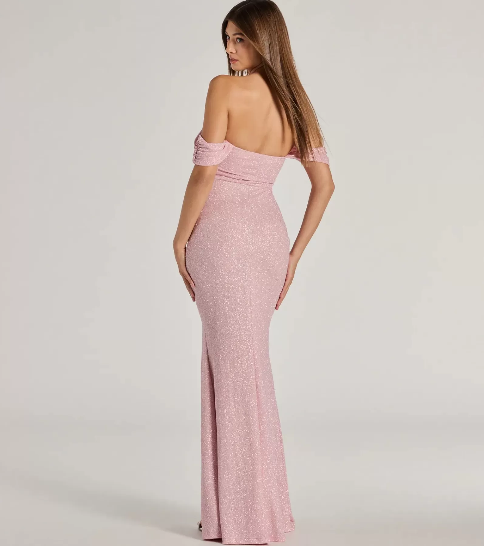 Windsor Wedding Outfits | Green Bridesmaid Dresses*Tamara Off-The-Shoulder Mermaid Glitter Formal Dress
