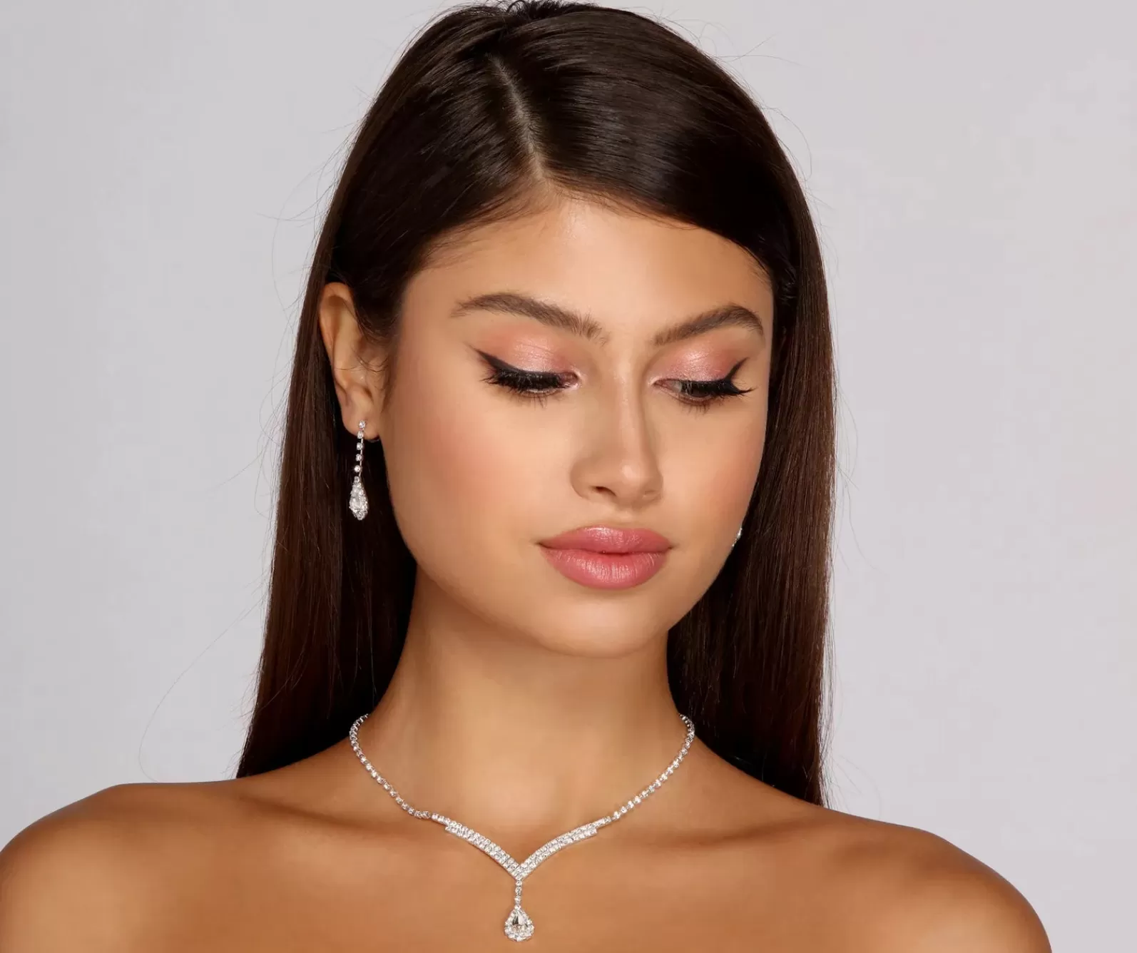 Windsor Nye Outfits | Necklaces & Chokers*Teardrop Rhinestone Set