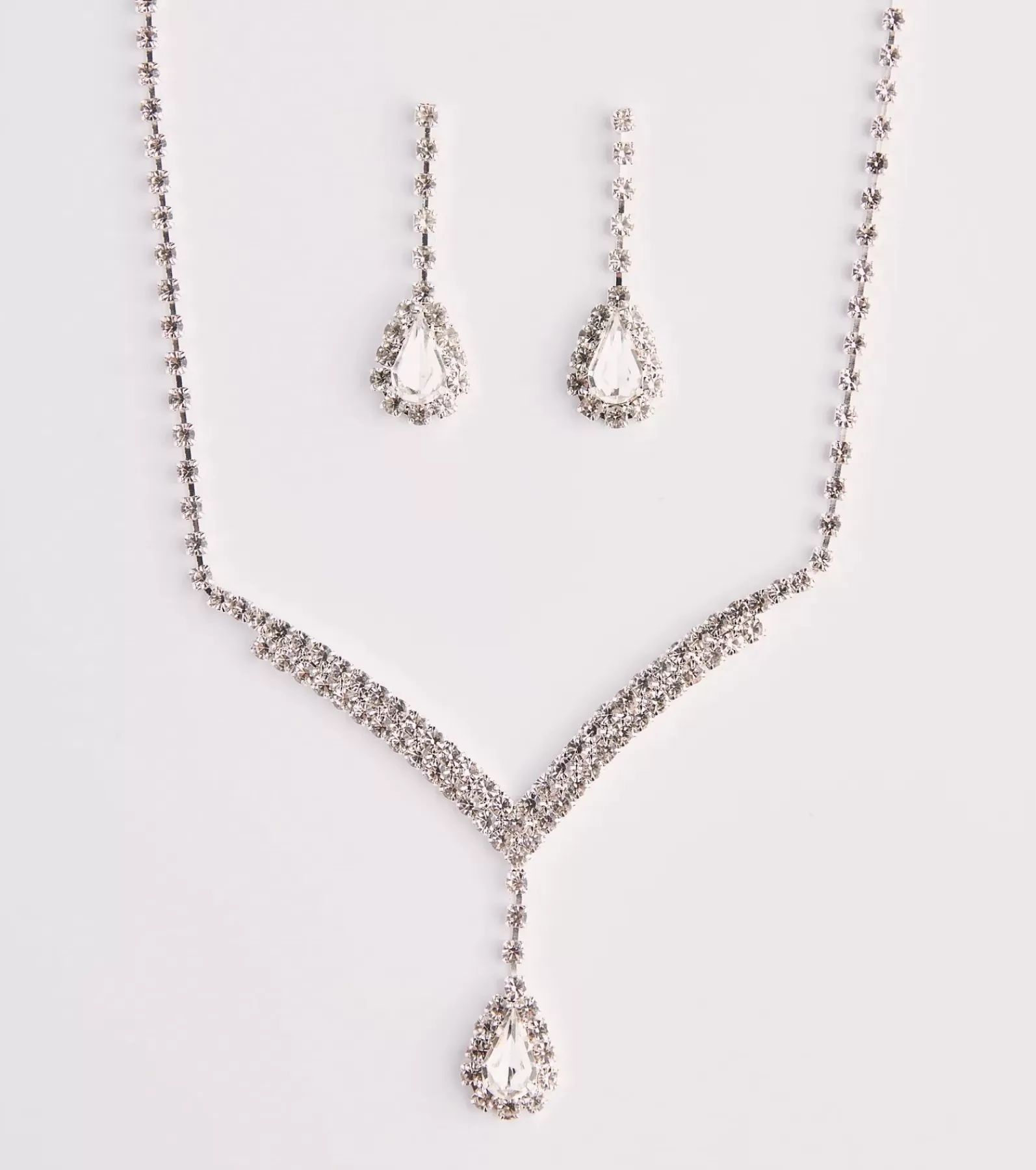 Windsor Nye Outfits | Necklaces & Chokers*Teardrop Rhinestone Set