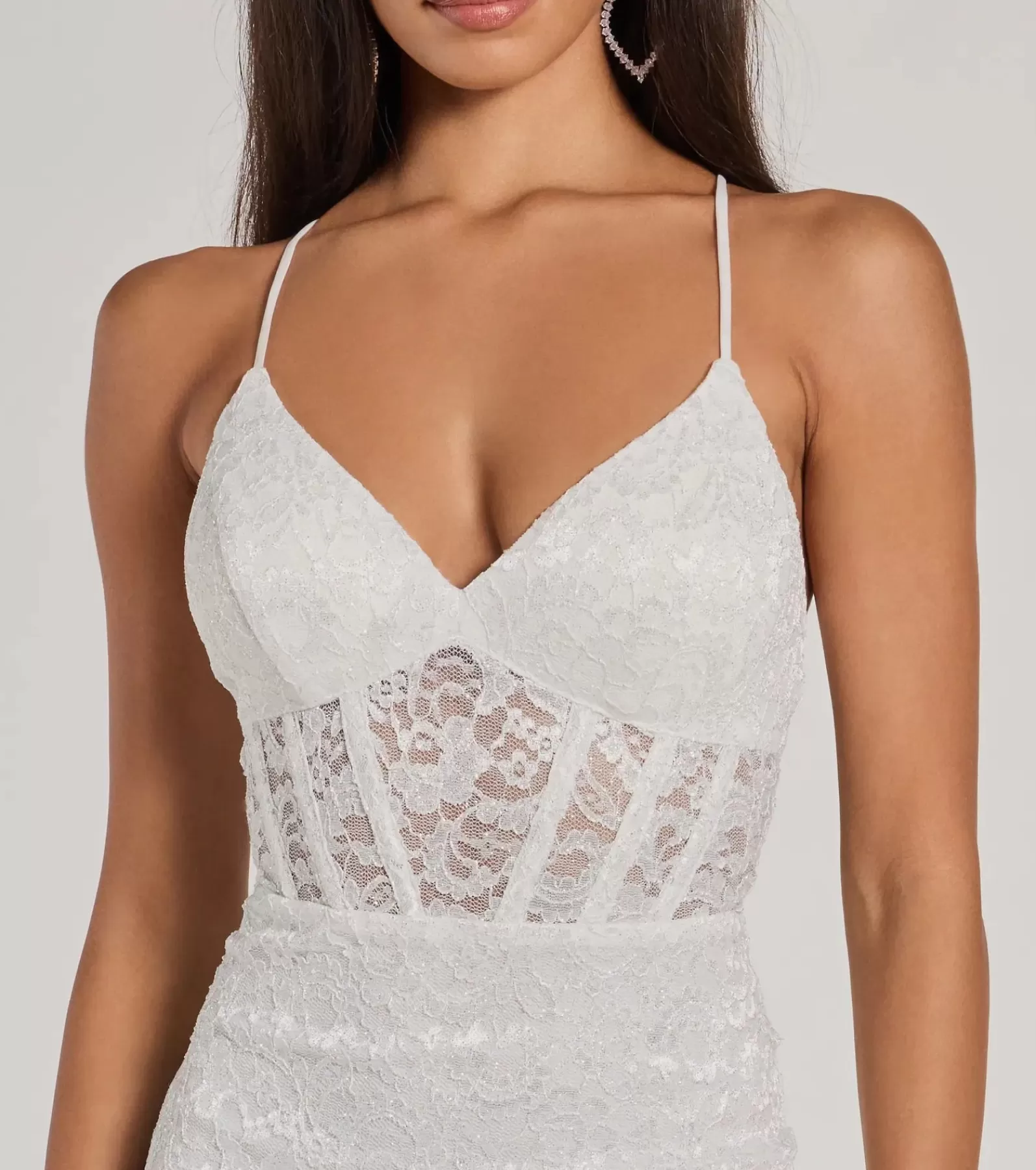 Windsor Wedding Outfits | Bridal Reception Dresses*Teresa Lace Up Corset Mermaid Lace Formal Dress